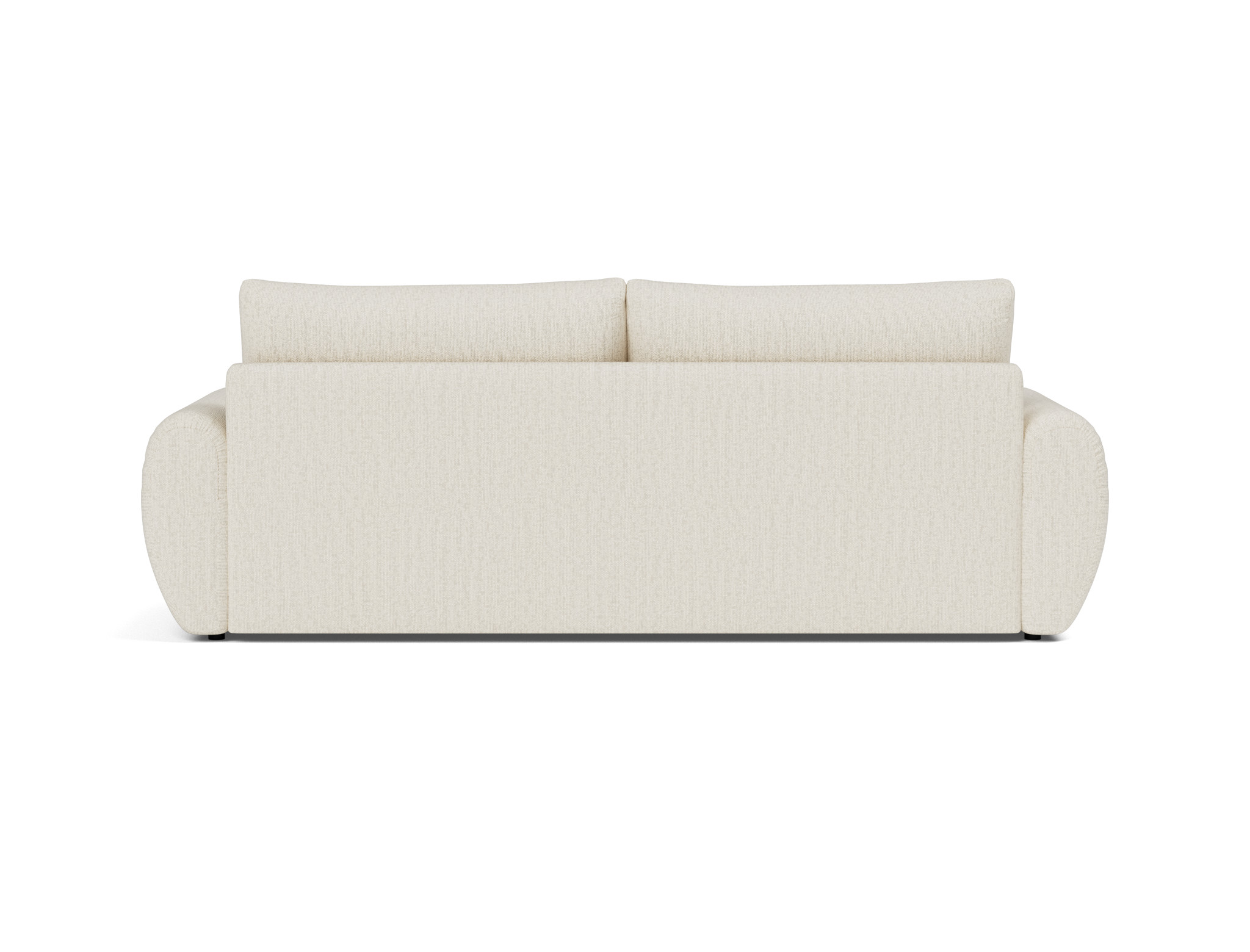 Schlafsofa Norum mit Curve-Armlehnen Boucle Skandi 531-Off-White