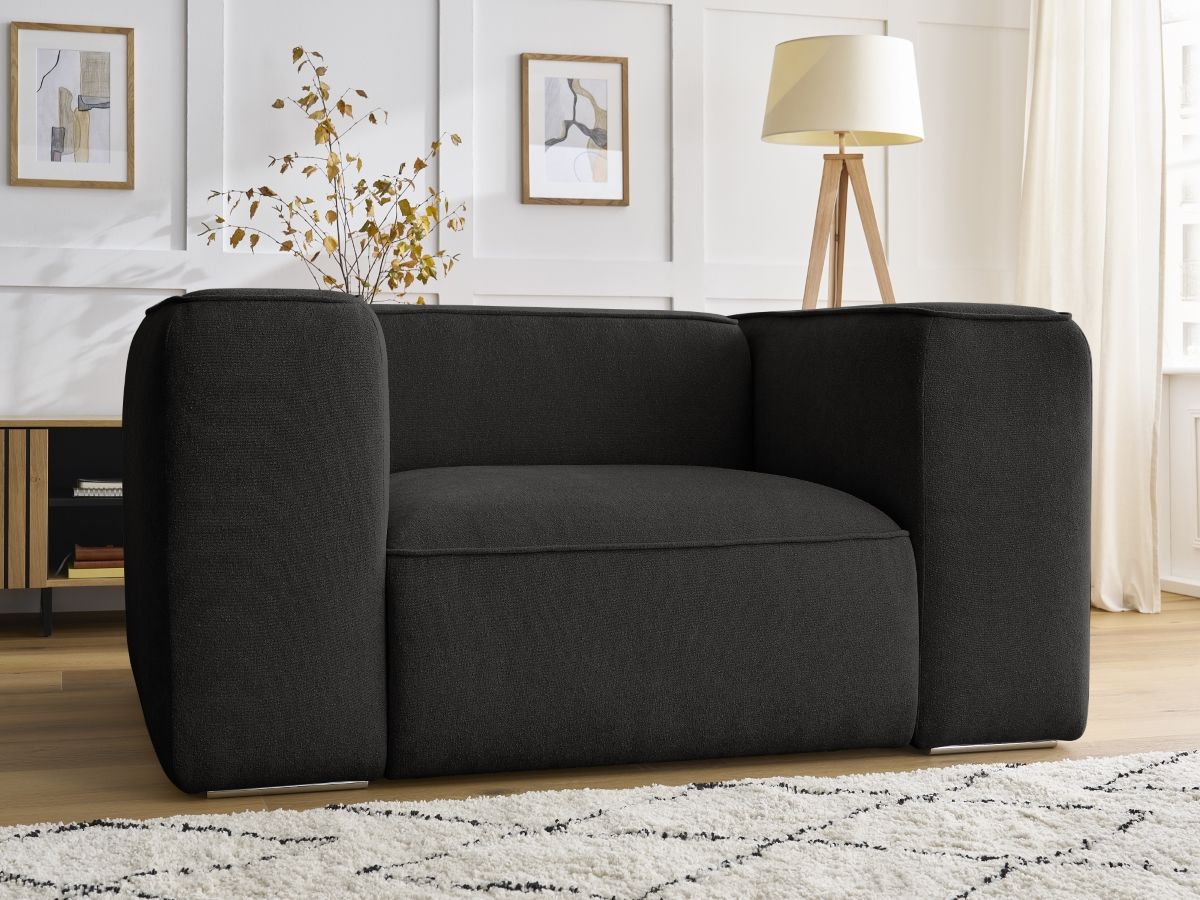 Bobochic Zephyr Sessel Strukturstoff Schwarz