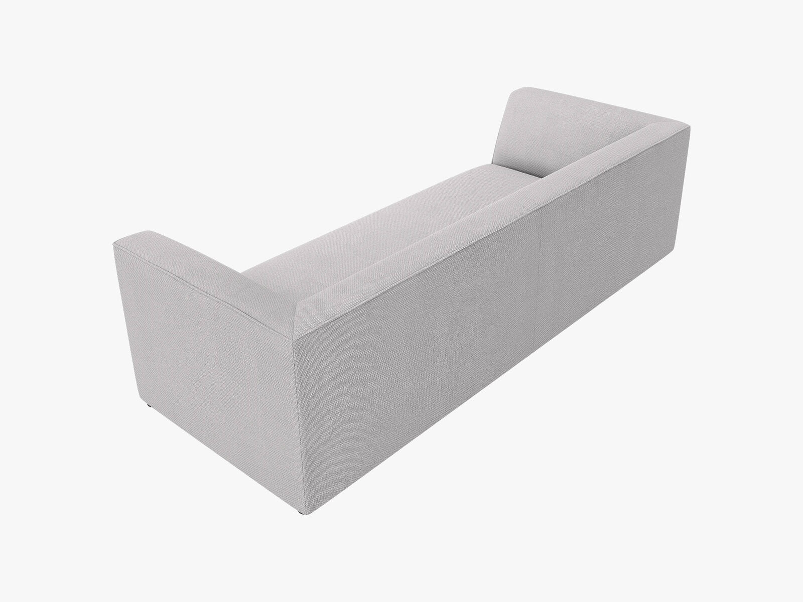 Micadoni Sofa Ruby 3-Sitzer Strukturierter Stoff Ottawa Hellgrau