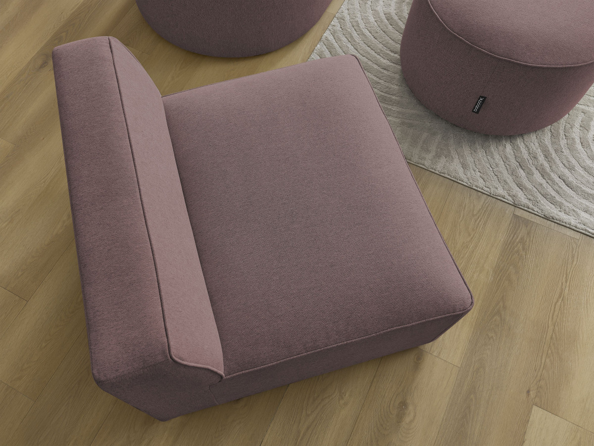 Bobochic Rousseau Sofamodul 1-Sitzer Melange-Stoff Rosa