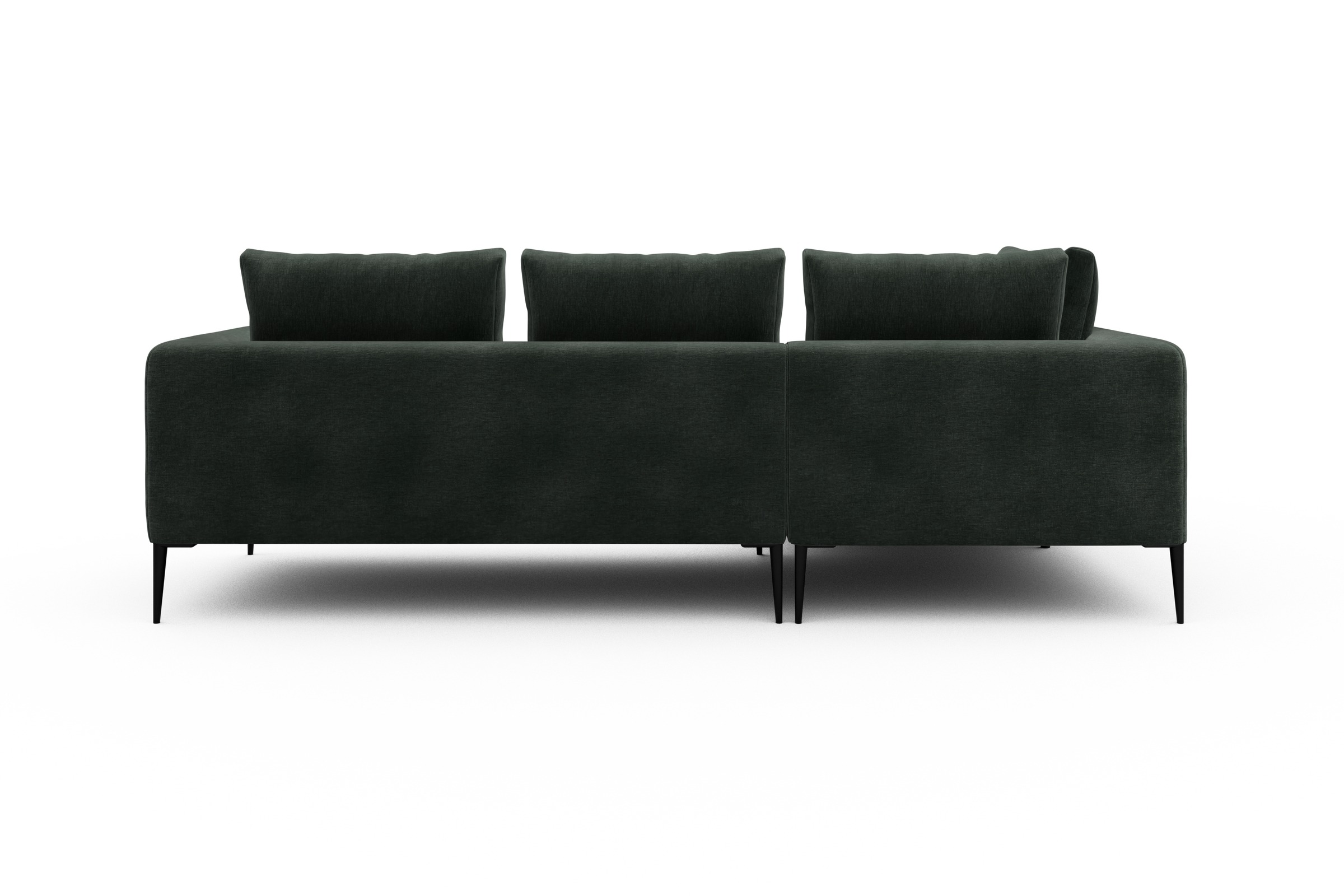 Ecksofa Paul Relax-Ecke links mit 2-Sitzer Smooth-Laurel-Green