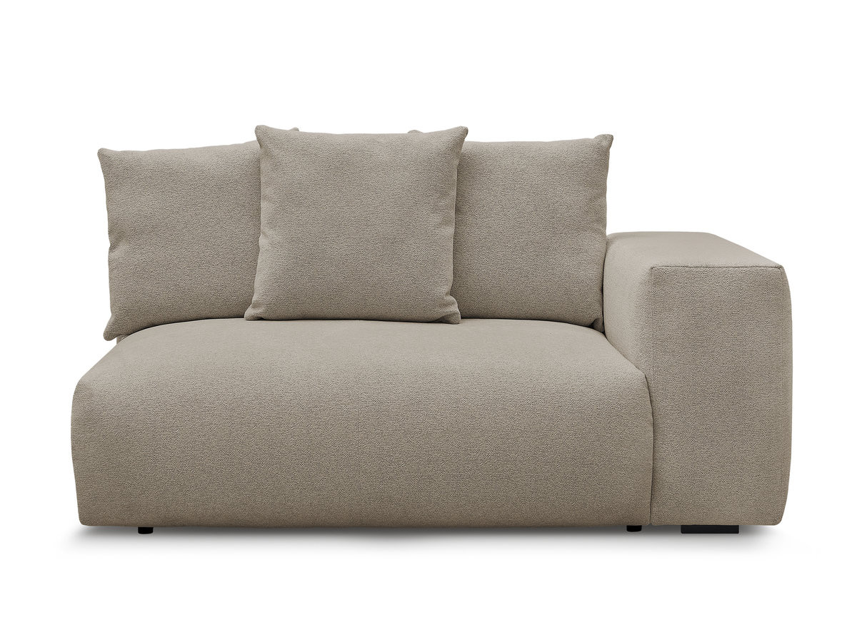 Bobochic Voltaire Sofamodul 2-Sitzer 178 × 100 cm Melange-Stoff Taupe Ecke rechts