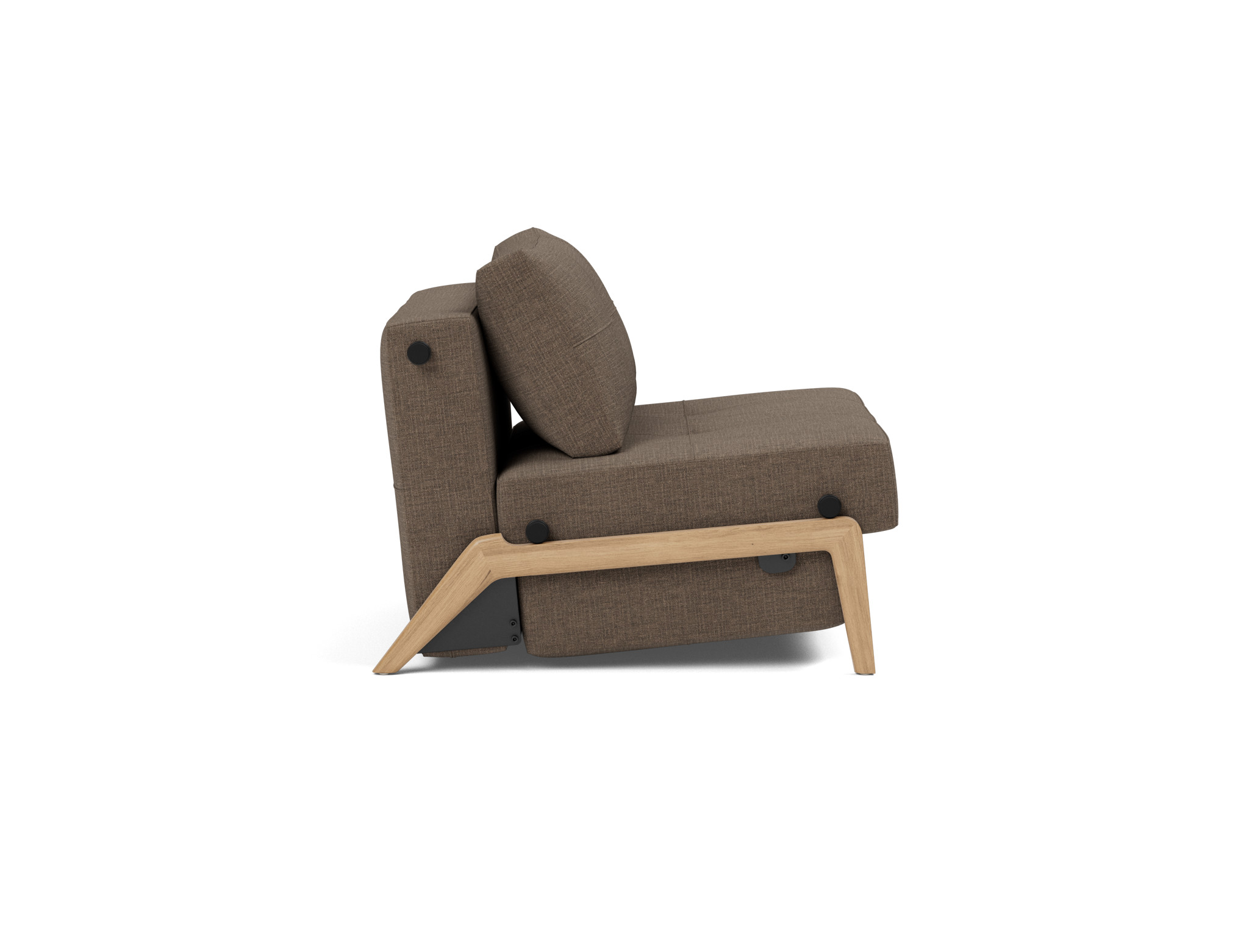 Schlafsessel Cubed 90 Chenille Esina 411-Cedar-Brown Beine Eiche