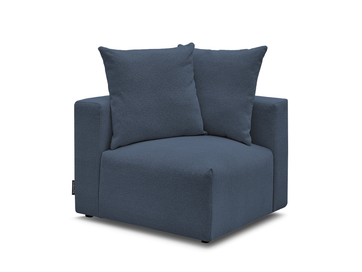 Bobochic Voltaire Eckmodul Melange-Stoff Dunkelblau Ecke links
