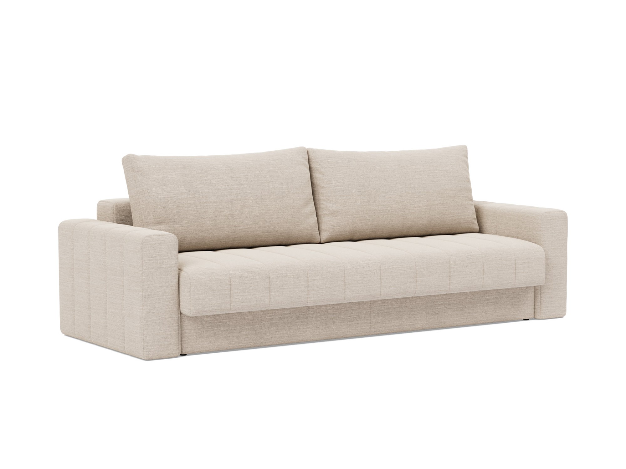 Schlafsofa Akello mit Armlehnen Webstoff Blida 612-Sand-Grey