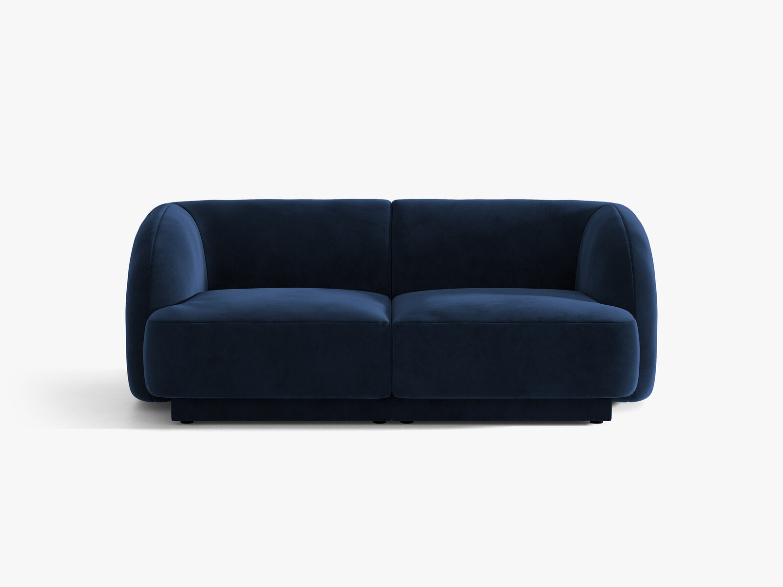 Micadoni Sofa Miley 2-Sitzer Samt Bluvel Königsblau