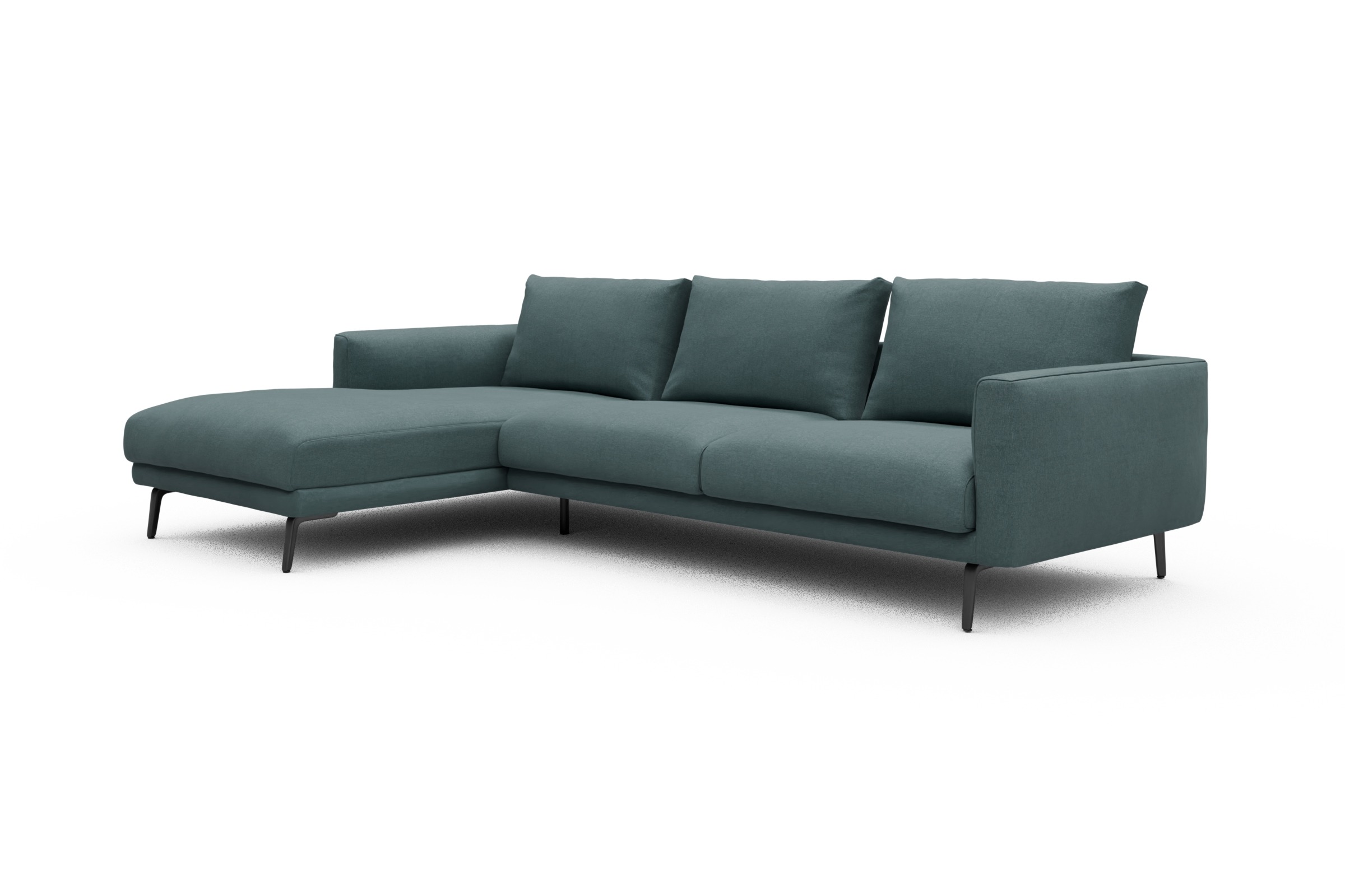 Ecksofa Karl Chaiselongue links mit 2,5-Sitzer Satya-Niagara