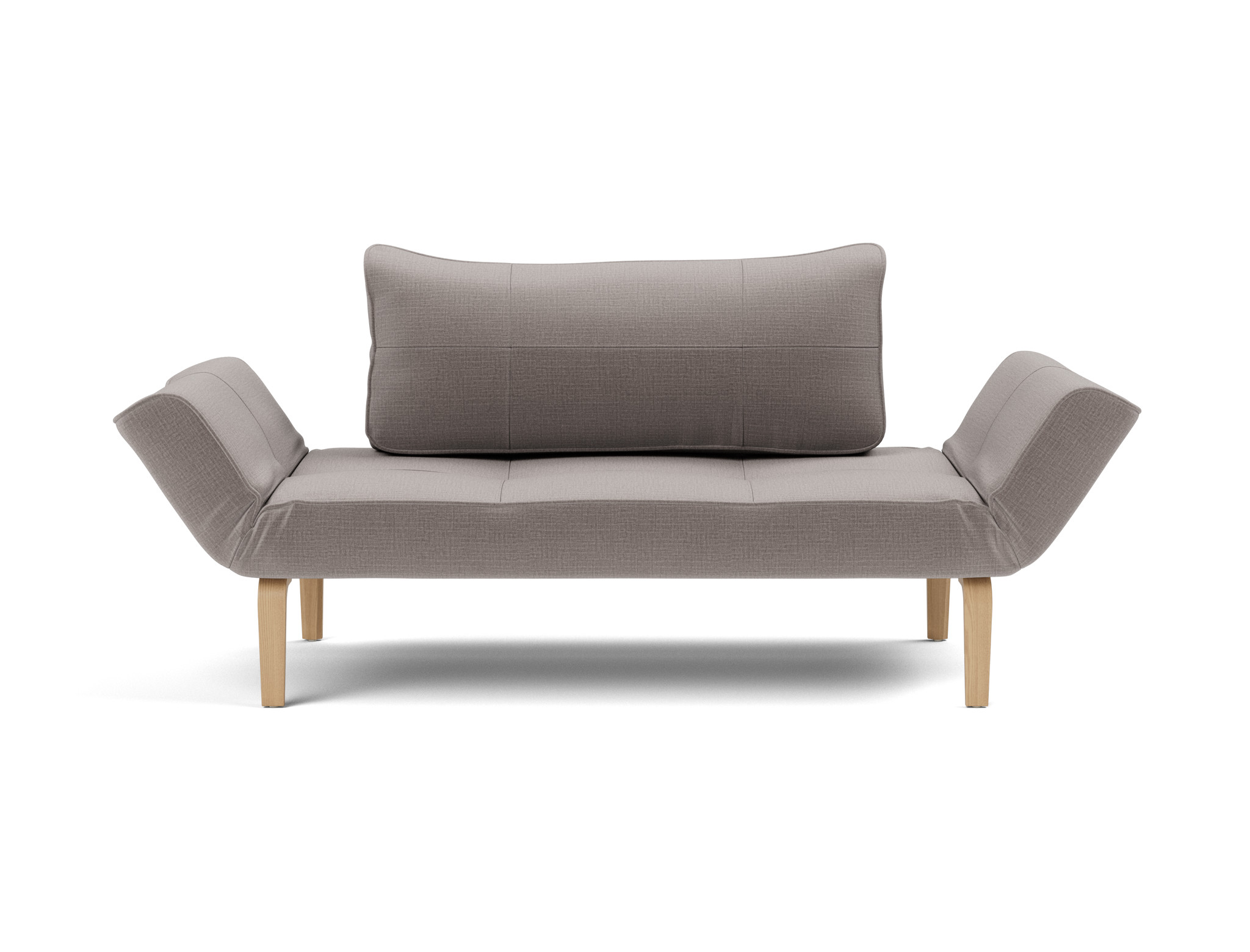 Tagesbett Zeal Chenille Esina 418-Truffle Beine Bow Eiche