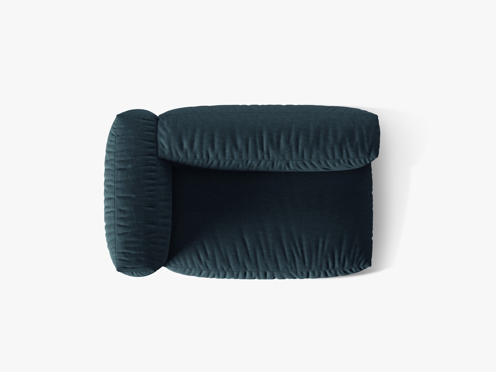 Micadoni Eckmodul Martina 1-Sitzer Groß Links Strukturierter Stoff Boston Jeansblau