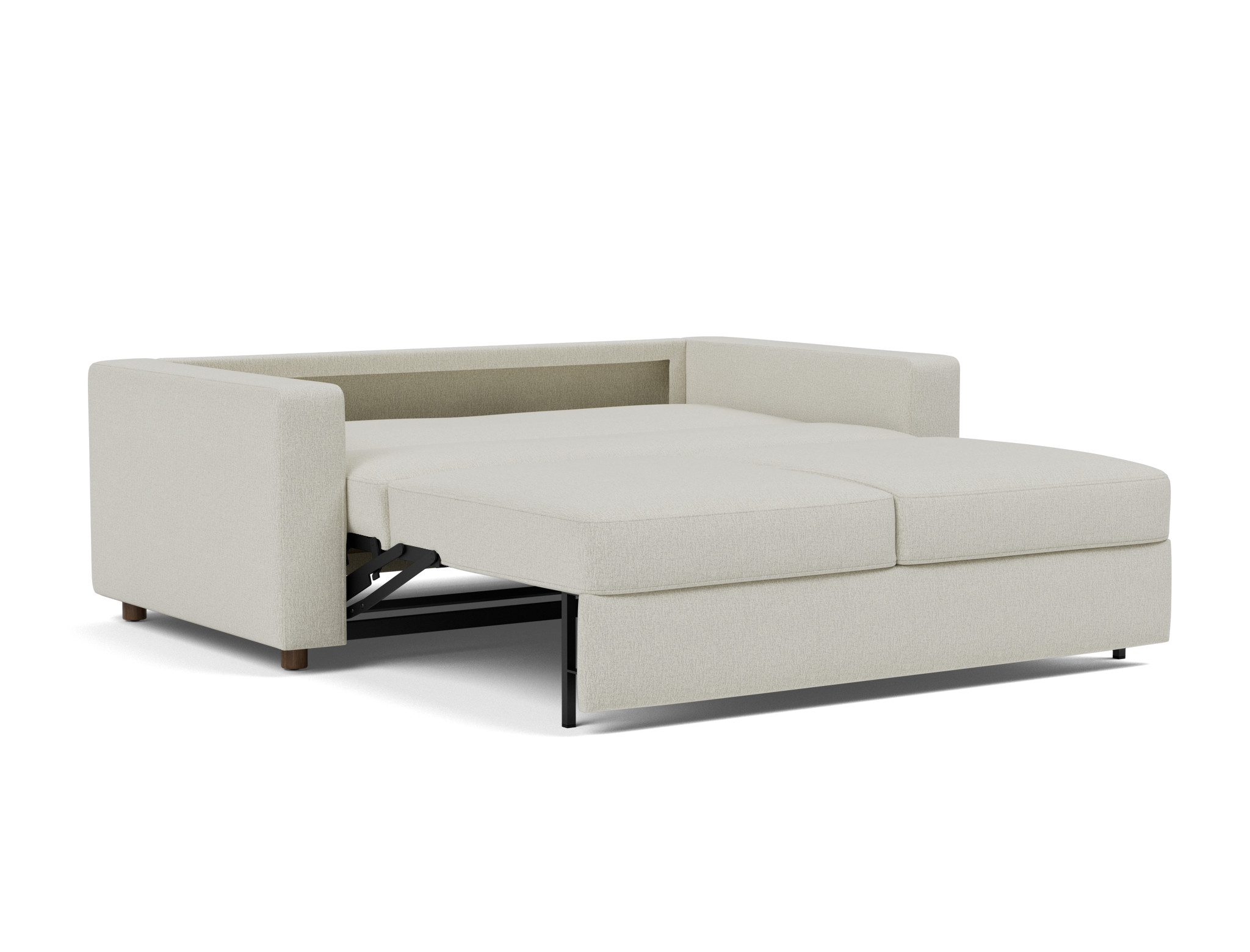 Schlafsofa Neah mit Standard-Armlehnen 160 Flachgewebe Mixed Dance 527-Natural