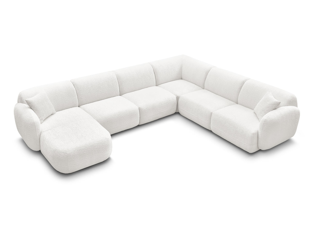 Bobochic Anda Wohnlandschaft Chenille Weiß Ecke rechts