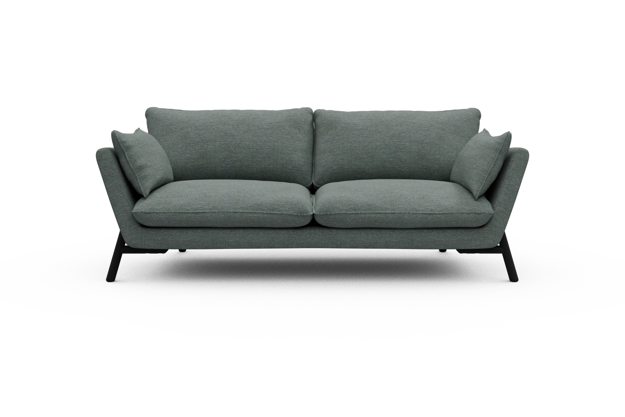 Skandi Home Sofa Emil 3-Sitzer Beinfarbe Eiche Schwarz Carreno-Ice-Blue moebelfaktor