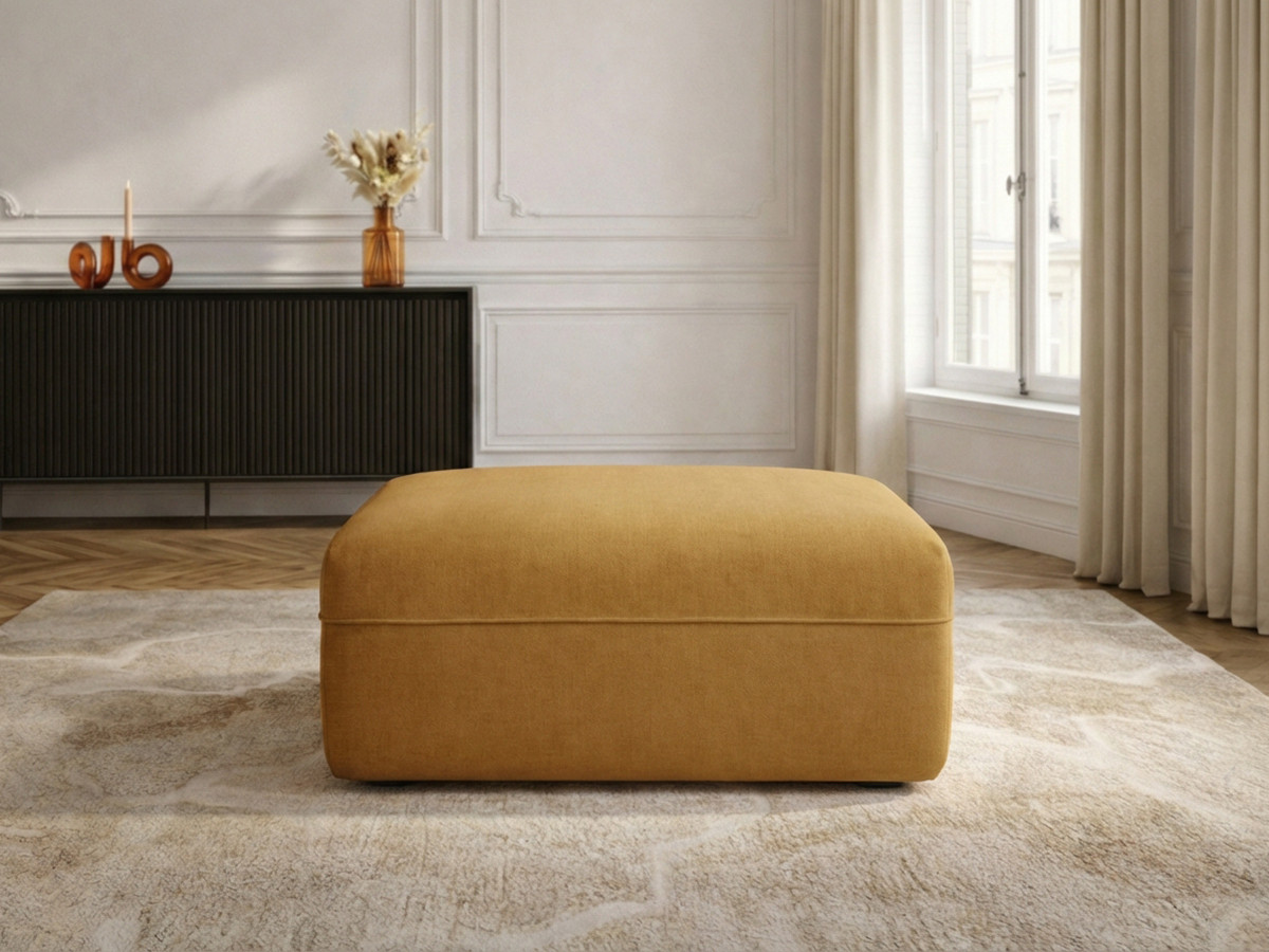 Bobochic Luigi Pouf Strukturstoff Gelb