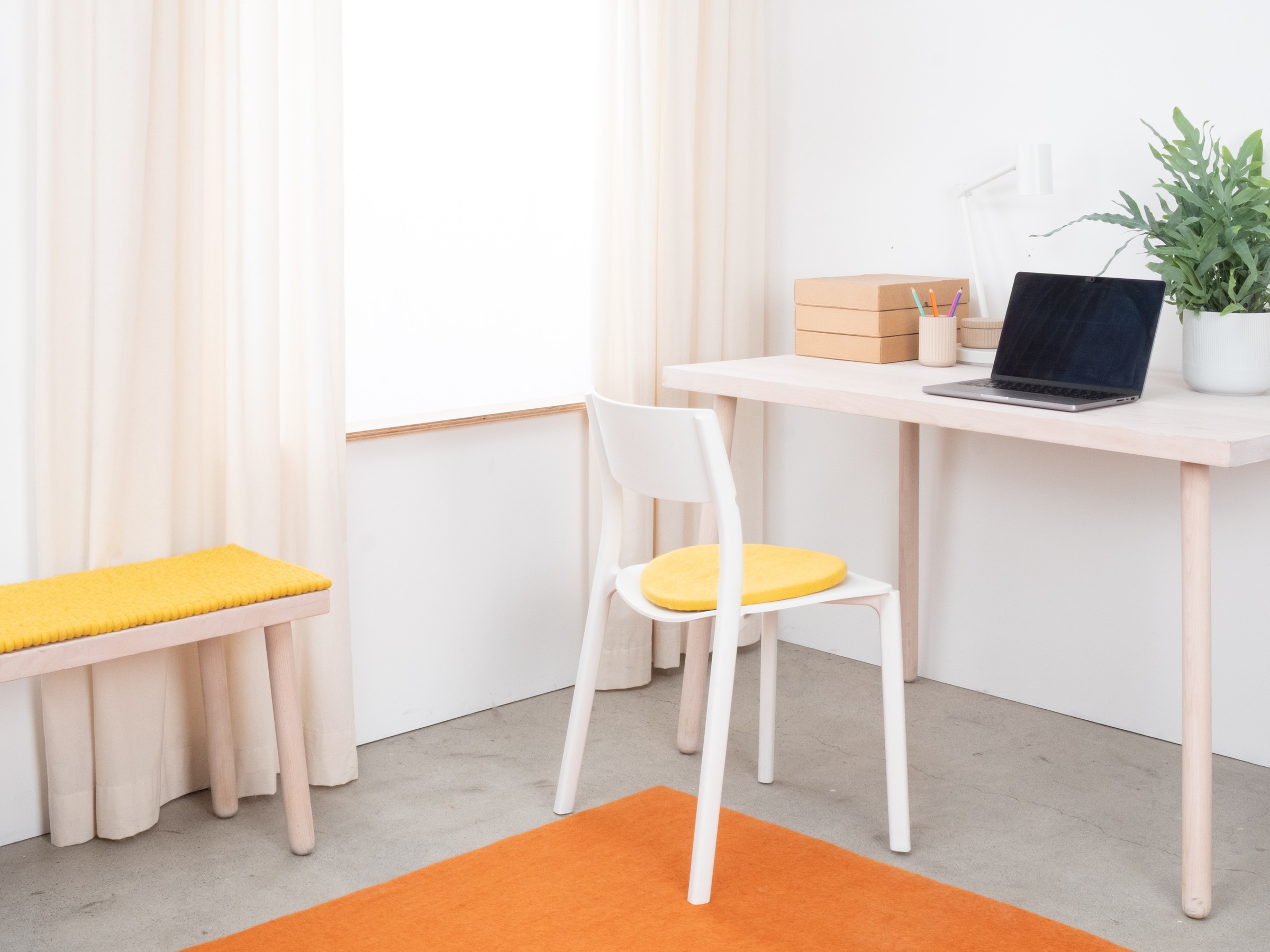 myfelt Kira Filz-Sitzauflage Gelb Ø 36 cm