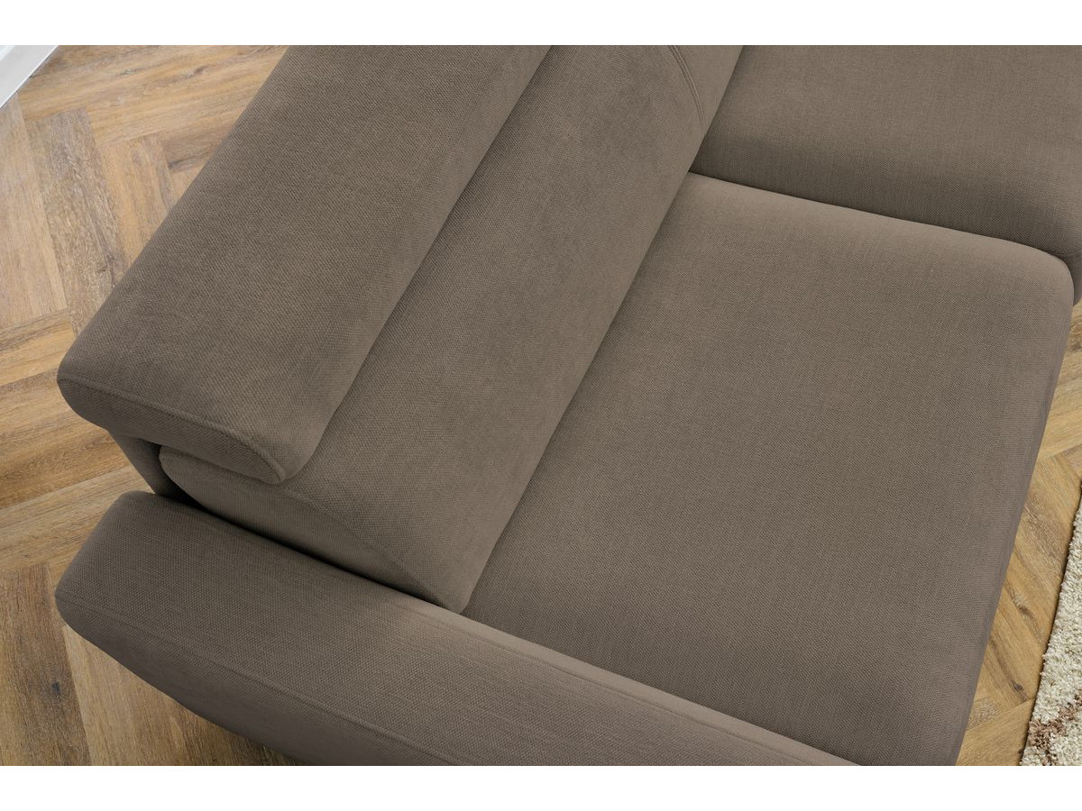 Bobochic Monaco Schlafsofa 3-Sitzer Stoff Braun, Liegefläche 140 × 190 cm