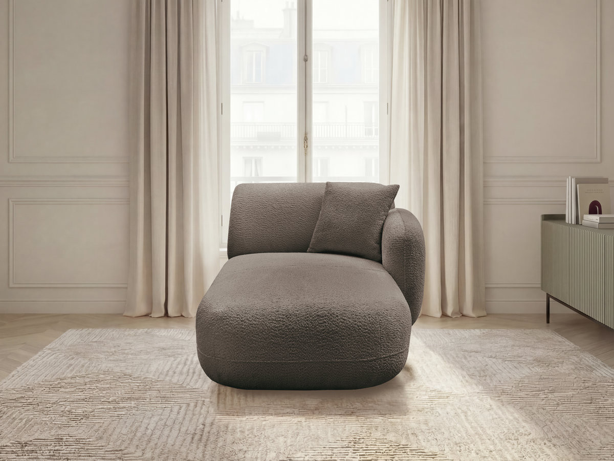 Bobochic Anda Méridienne-Modul Chenille Taupe Ecke rechts