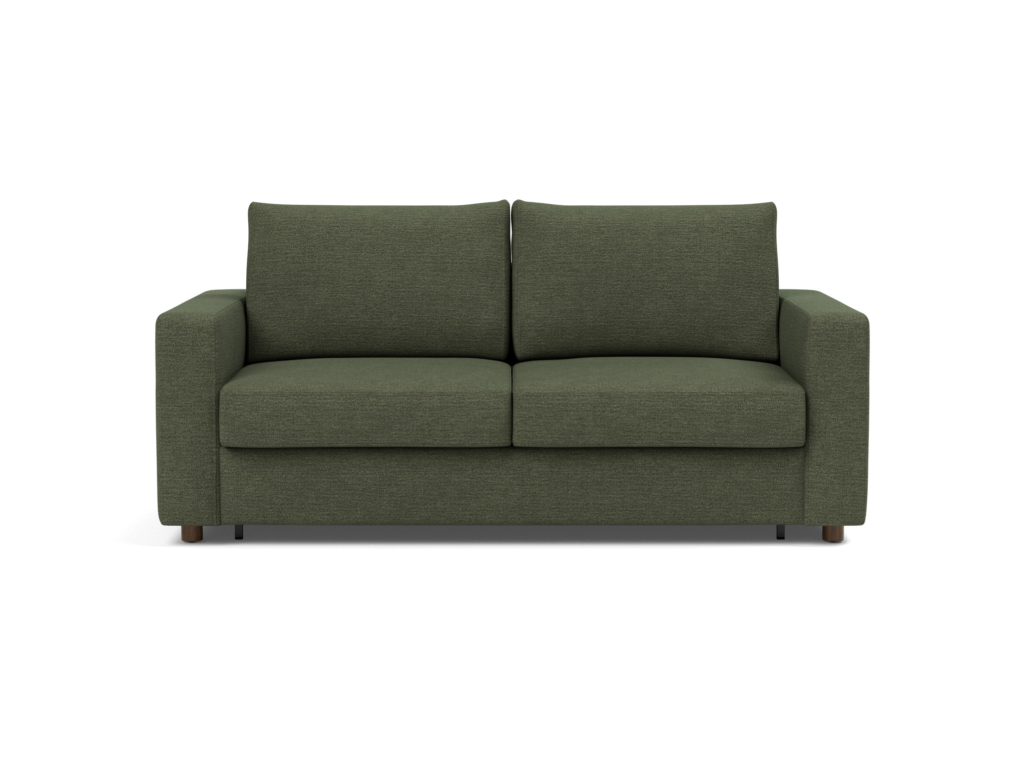 Schlafsofa Neah mit Standard-Armlehnen 160 Strukturierter Stoff Taura 353-Forest