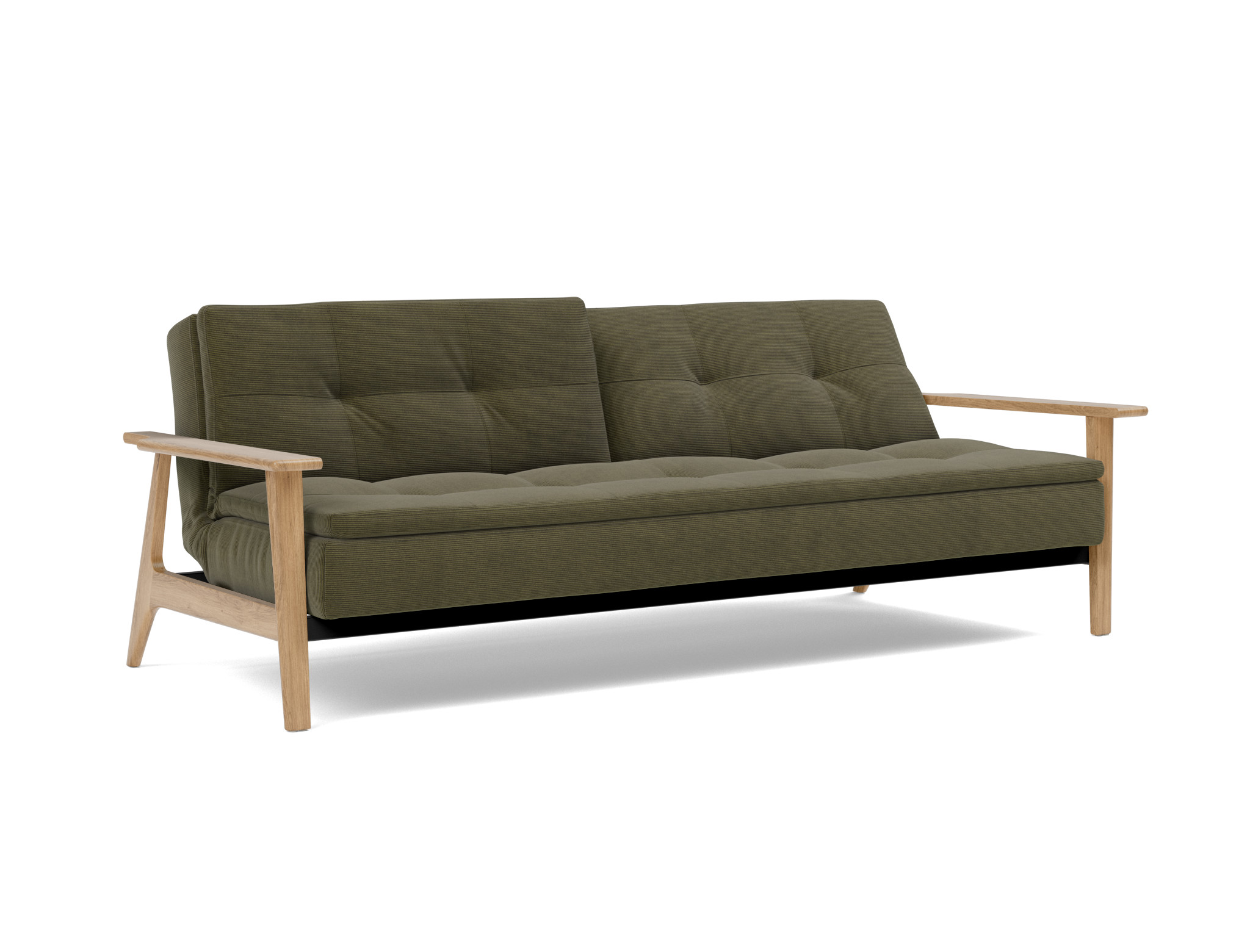 Schlafsofa Dublexo Frej Kord Cordufine 316-Pine-Green