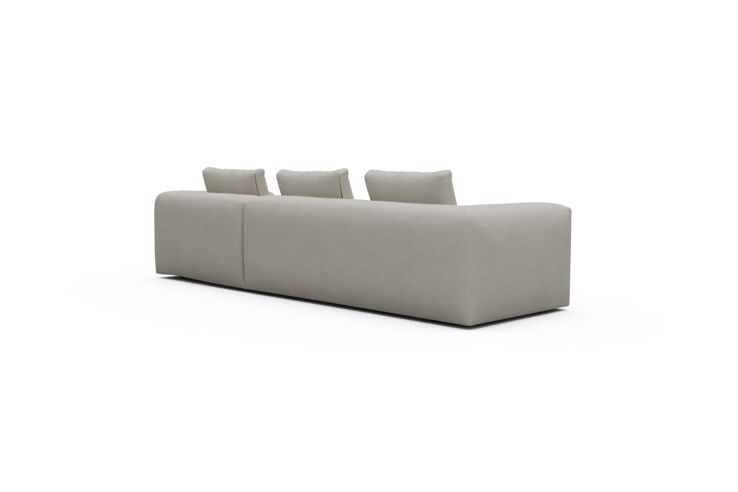 Ecksofa Fred Chaiselongue rechts mit 2,5-Sitzer Denari-Clean-Beige