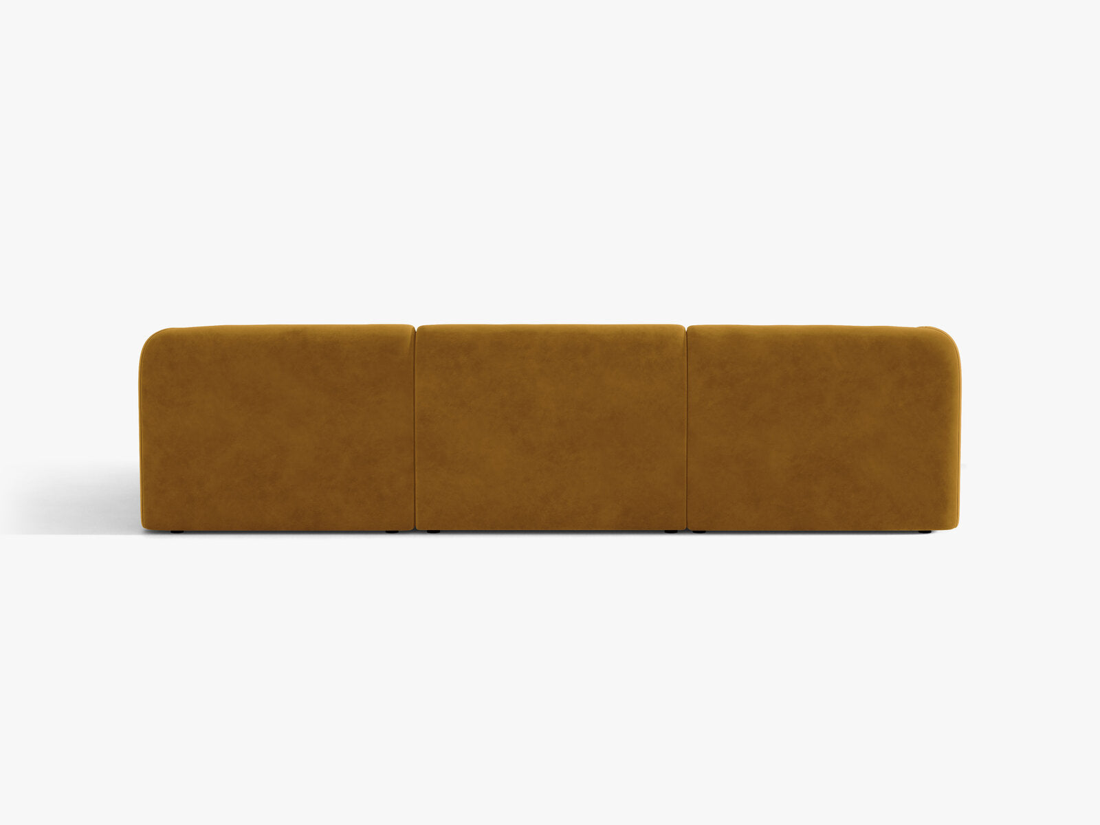 Micadoni Ecksofa Miley 4-Sitzer Rechts Samt Bluvel Gelb