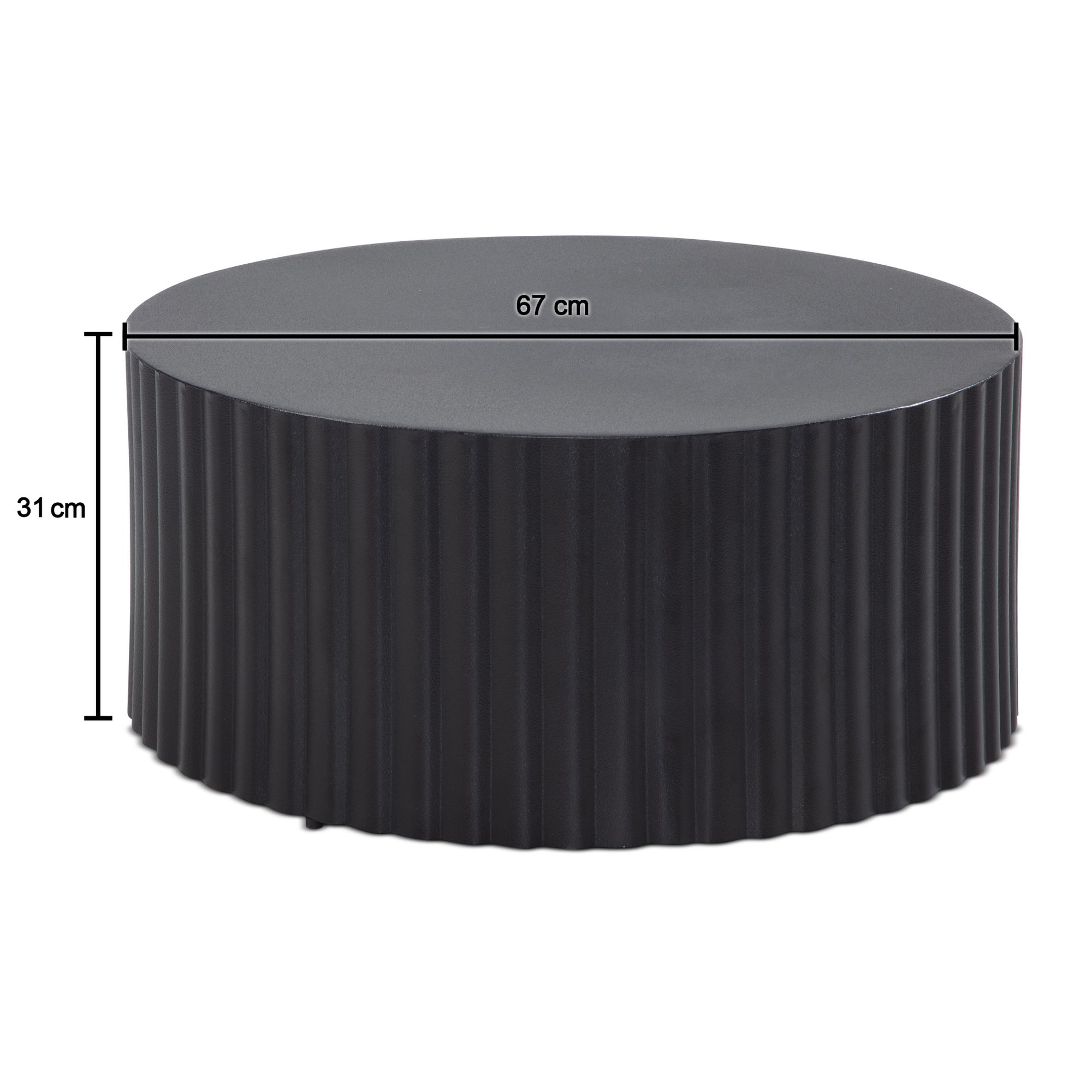 Couchtisch Bjoneroa Metall Schwarz Ø 67 cm