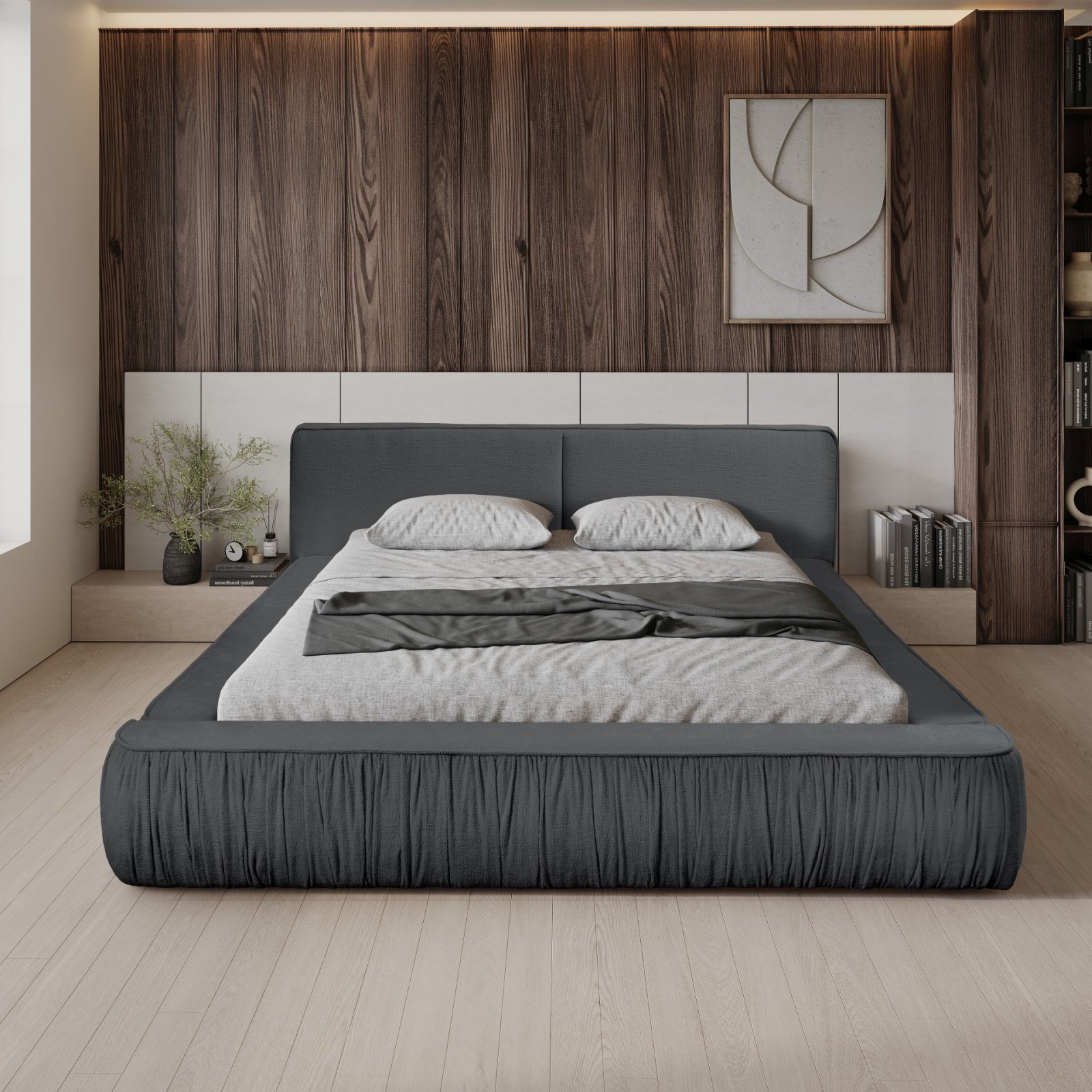 Polsterbett Beyond Chenille 180x200 mit Holzrahmen Perfect Harmony 90