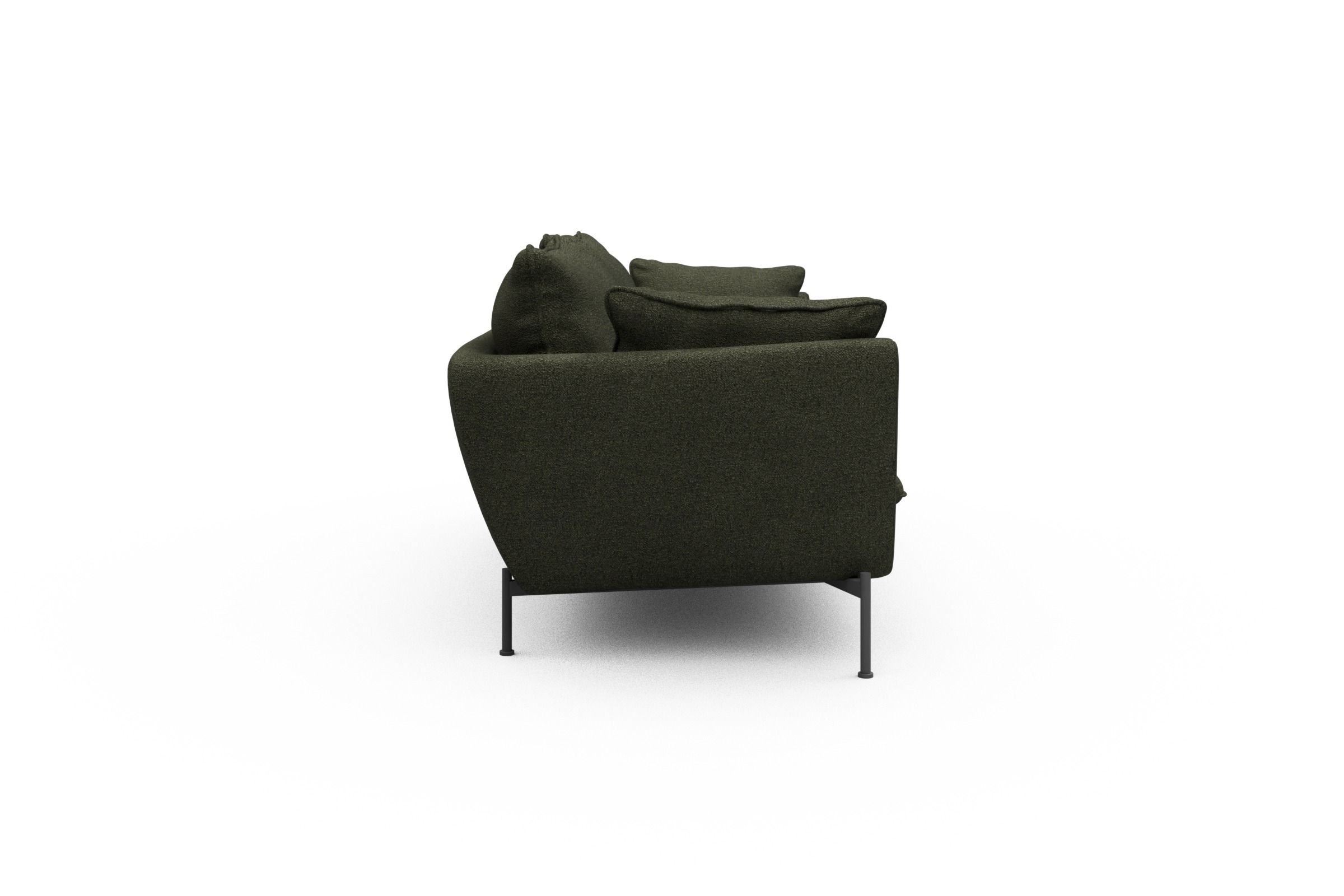 Sofa Anton PREMIUM 3-Sitzer Boucle-Forest-Green