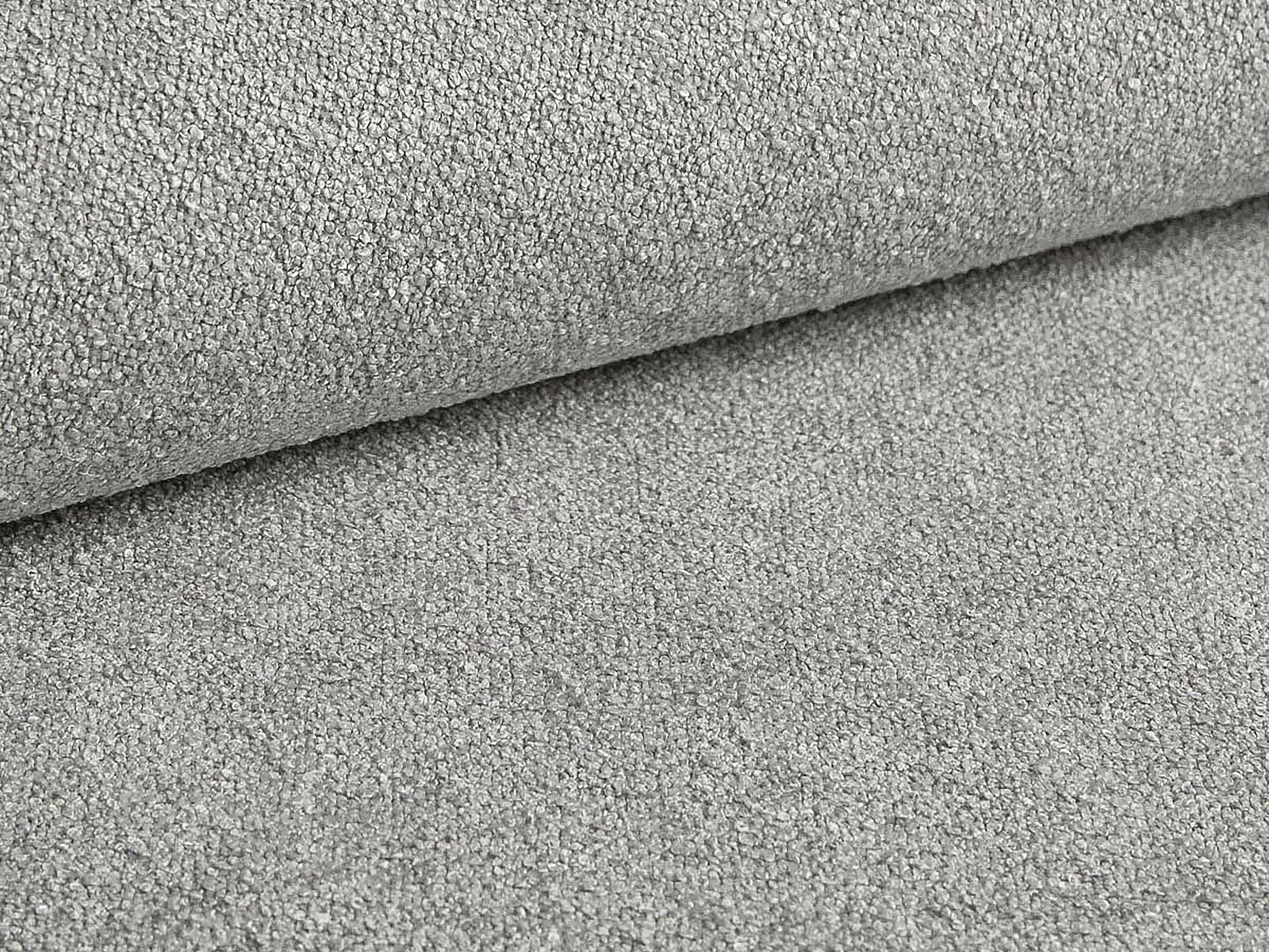 Micadoni Stauraumbett mit Kopfteil Eric Boucle Sicuro Hellgrau 160x200