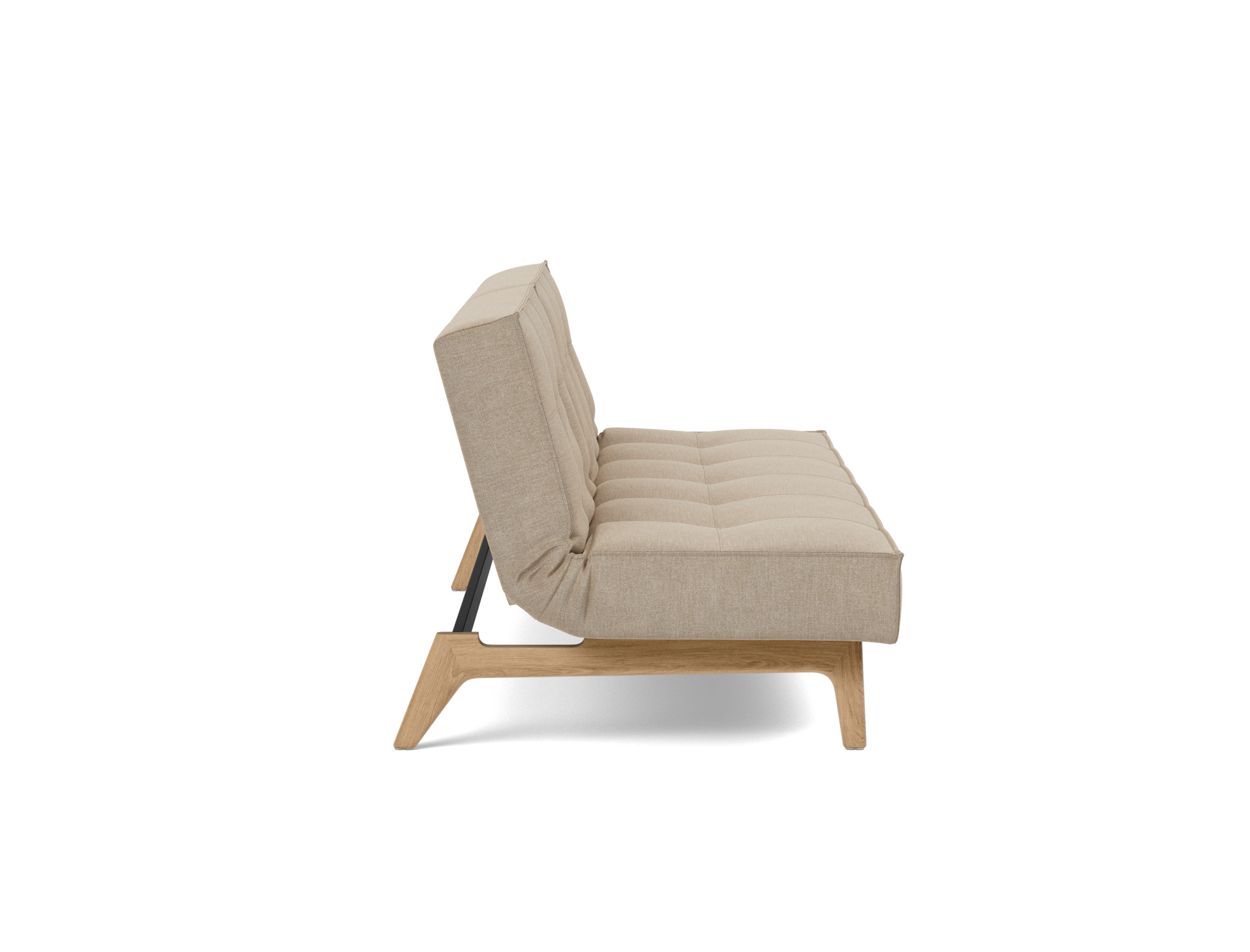 Schlafsofa Splitback Flachgewebe Phobos 587-Mocha Beine Eiche
