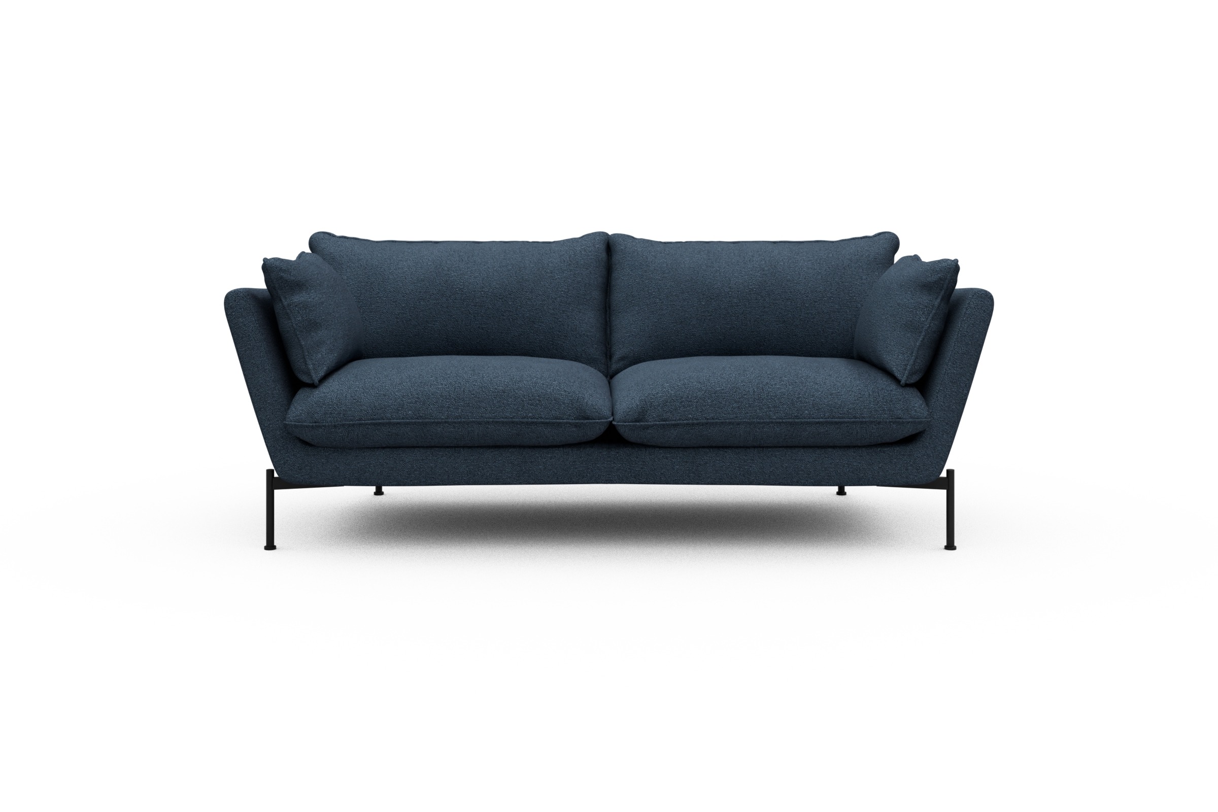 Skandi Home Sofa Anton PREMIUM 2-Sitzer Boucle-Blue moebelfaktor