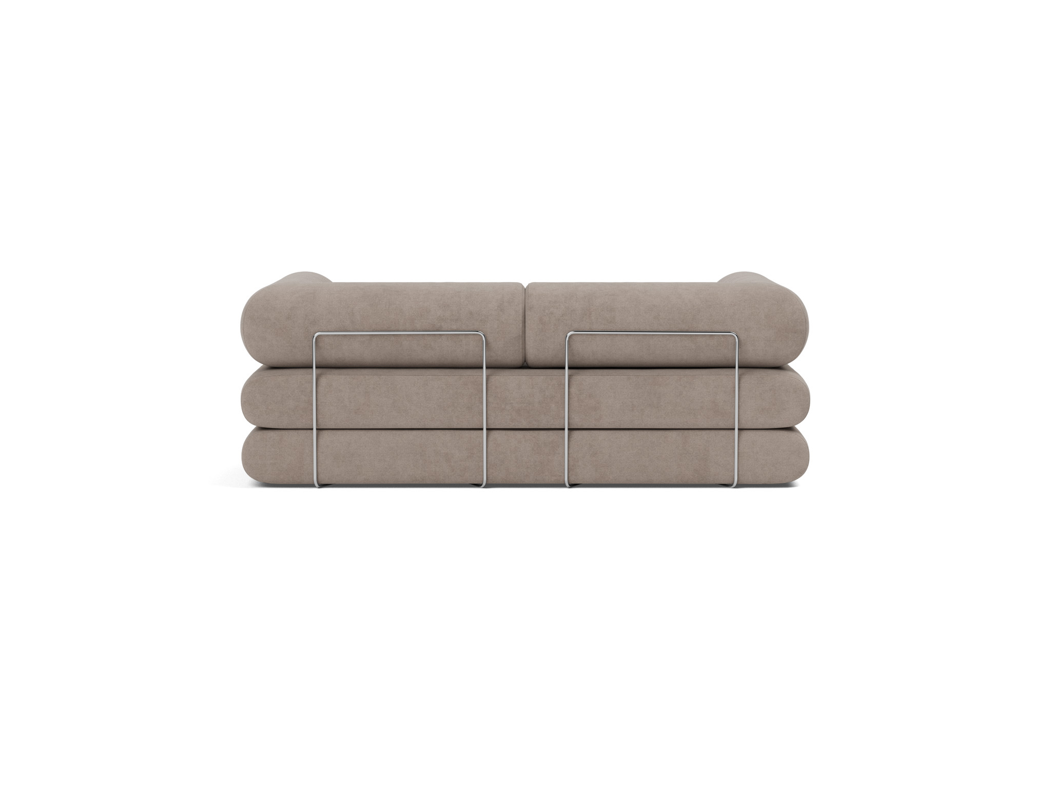 Tagesbett Circlus mit L-förmigen Armlehnen Kord Cordufine 318-Beige