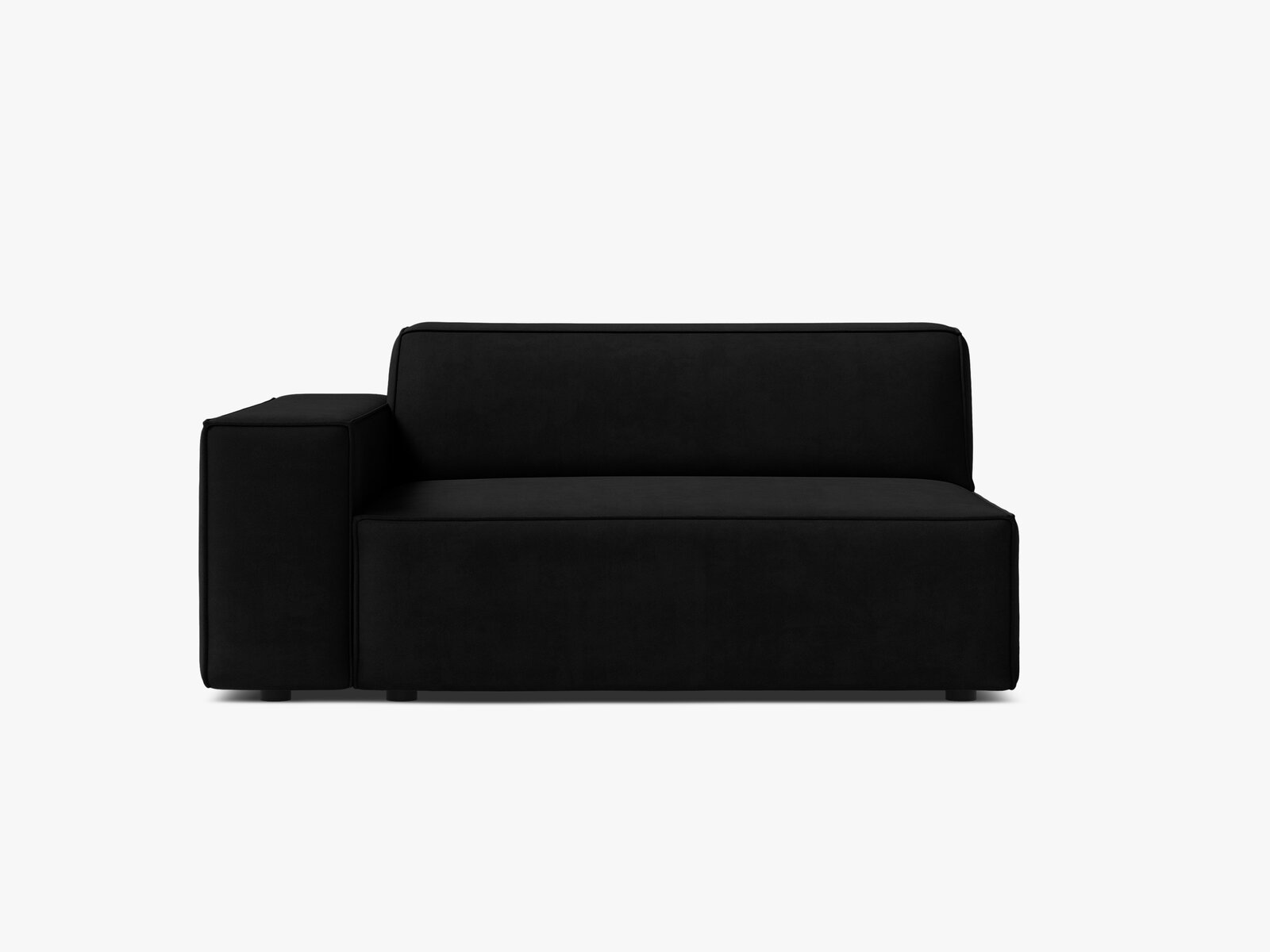 Micadoni Jodie Sofamodul XL Links Samt Bluvel Schwarz