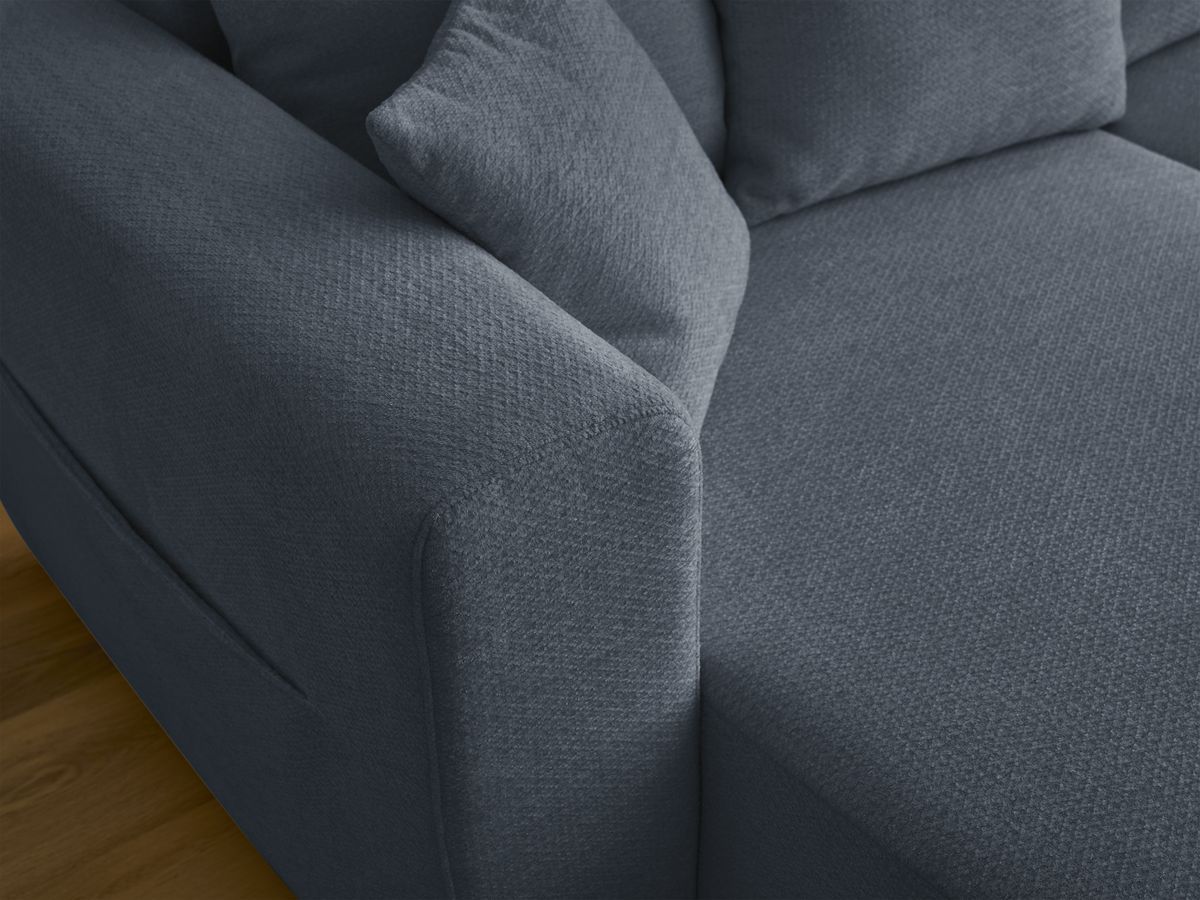 Bobochic Sidonie Wohnlandschaft Melange-Stoff Dunkelblau