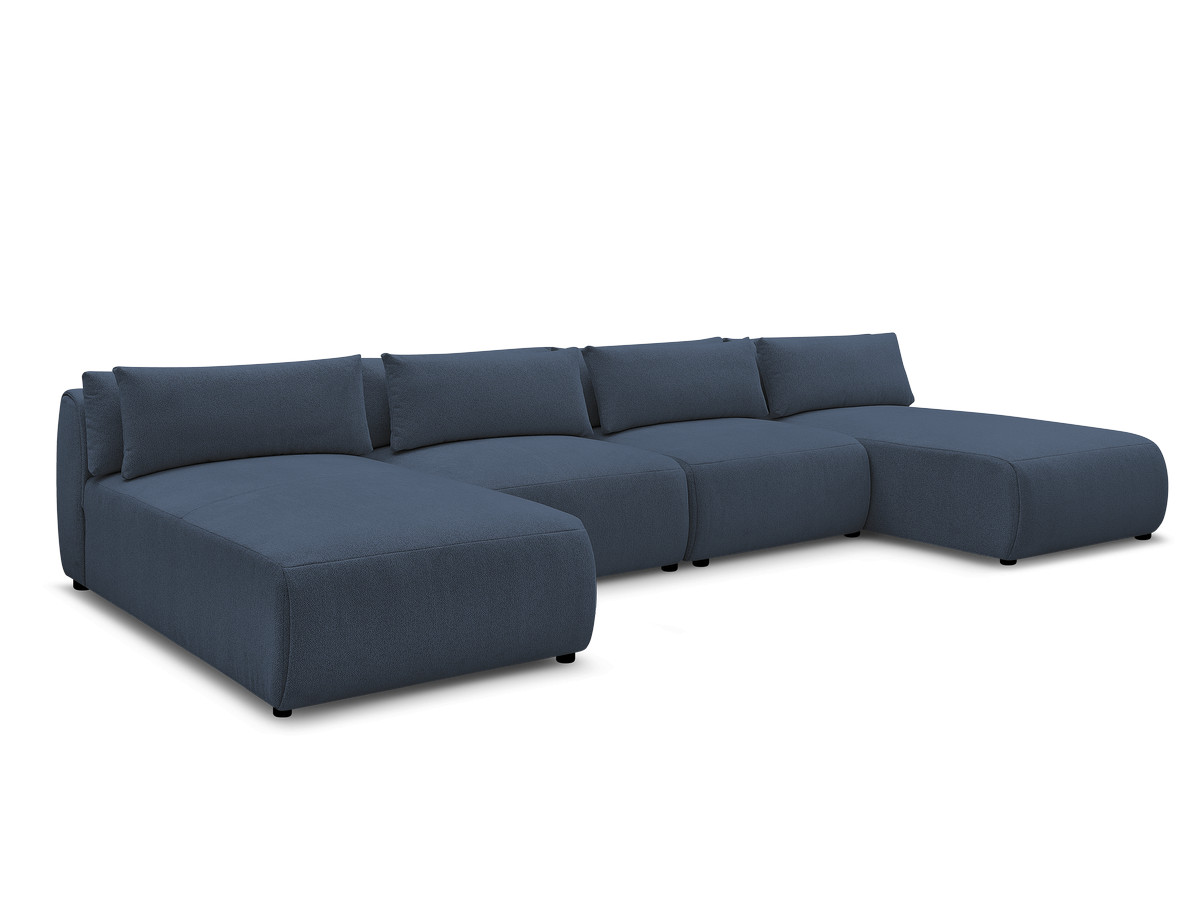 Bobochic Jana Wohnlandschaft Melange-Stoff Blau