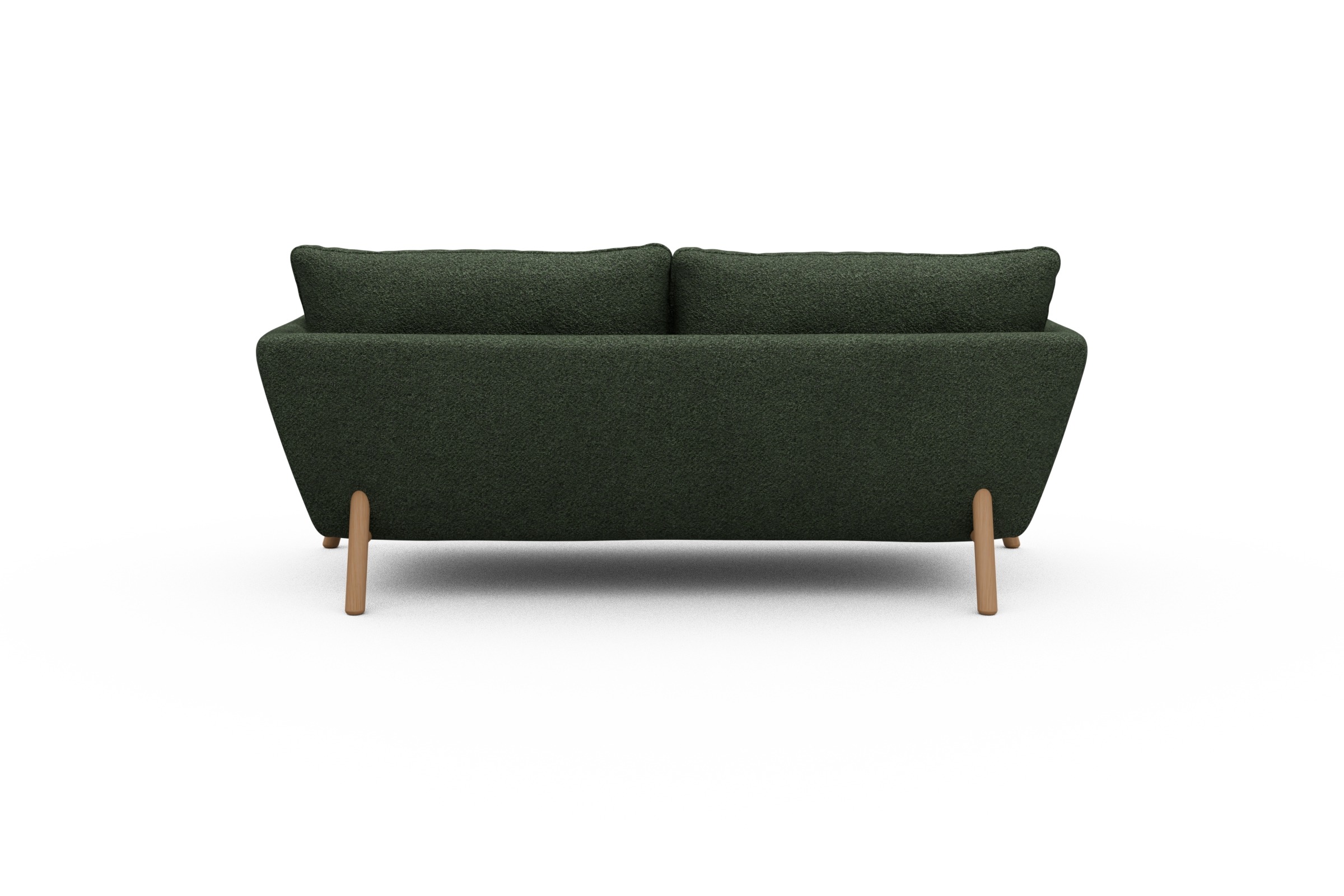 Sofa Emil 2-Sitzer Beinfarbe Eiche Natur Vanora-Deep-Green
