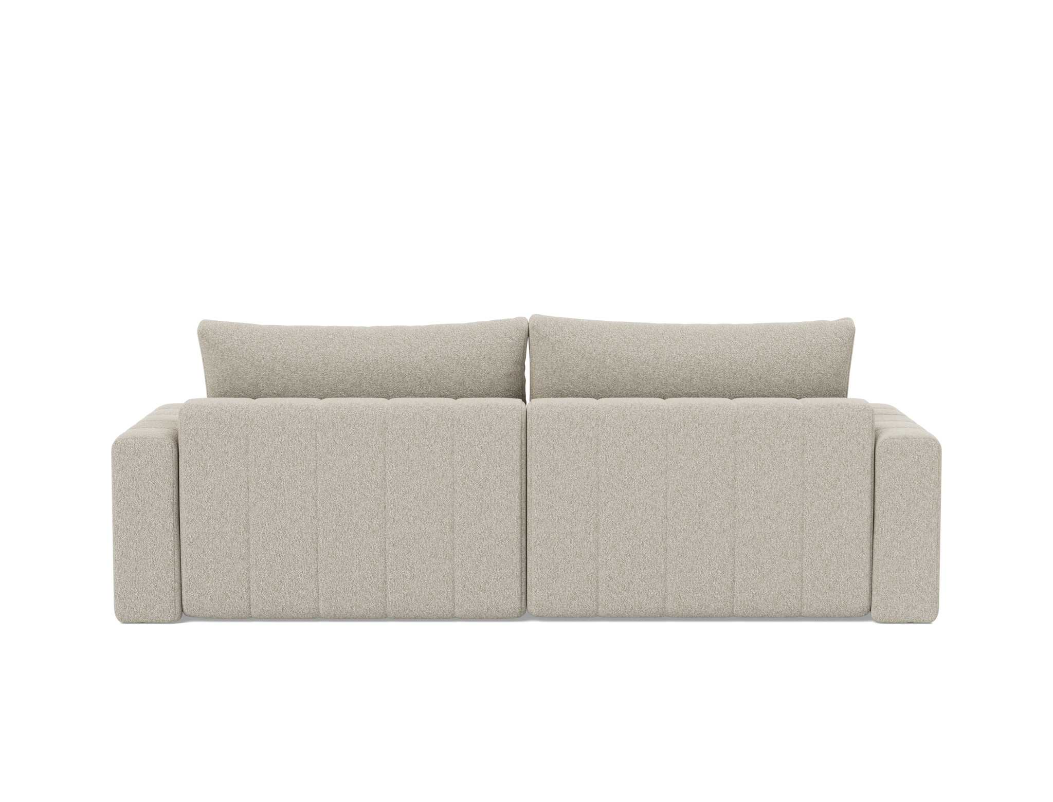 Schlafsofa Akello mit Chaiselongue und Armlehnen Boucle Skandi 539-Beige