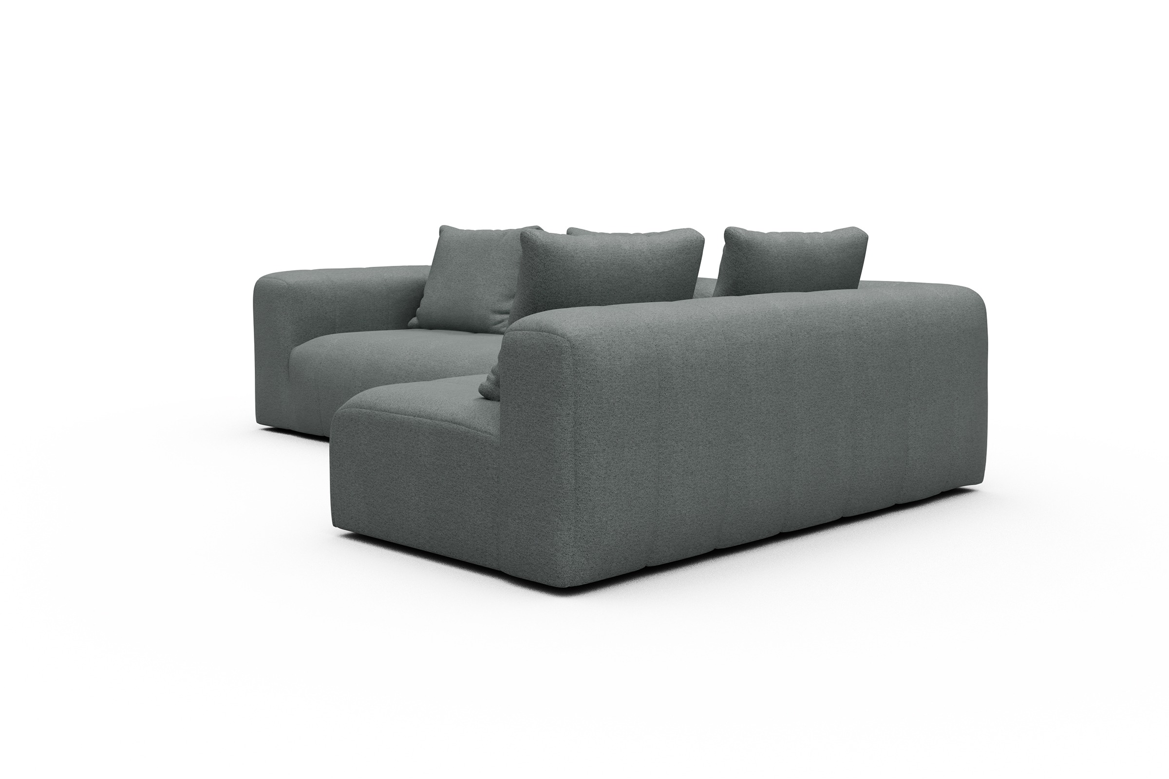Ecksofa Hugo 2x 2,5-Sitzer Armlehne links Denari-Soft-Grey