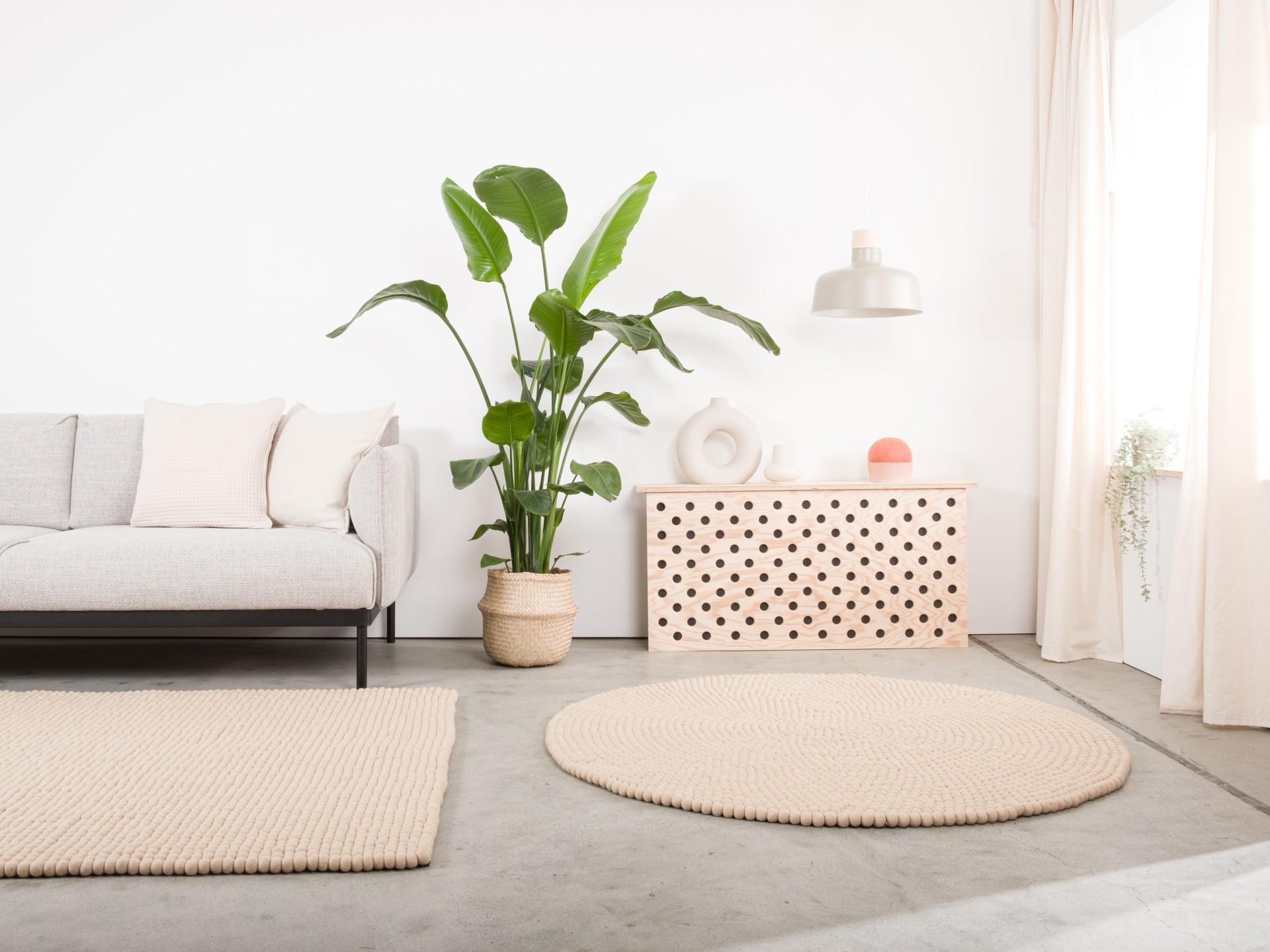 myfelt Levi Filzkugelteppich - 90 cm