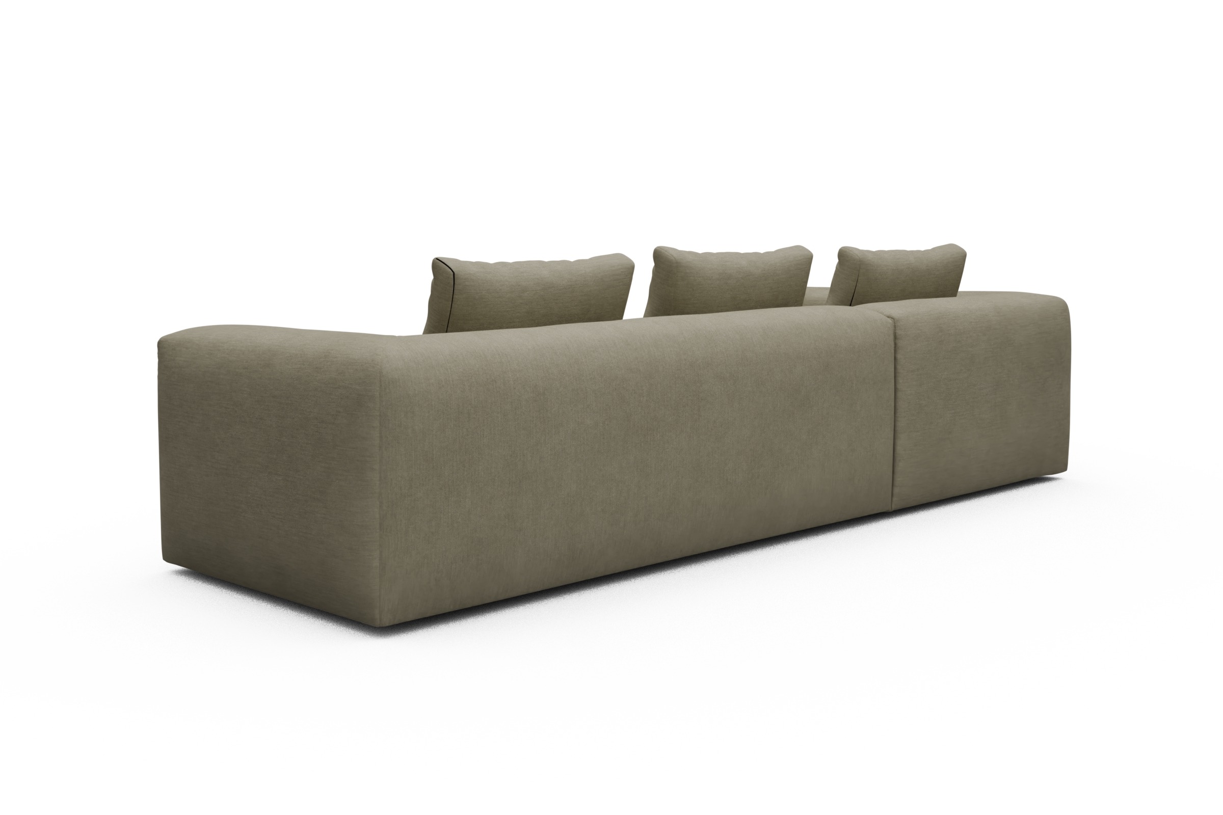 Ecksofa Fred Relax-Ecke links mit 2,5-Sitzer Vivus-Dusty-Sand