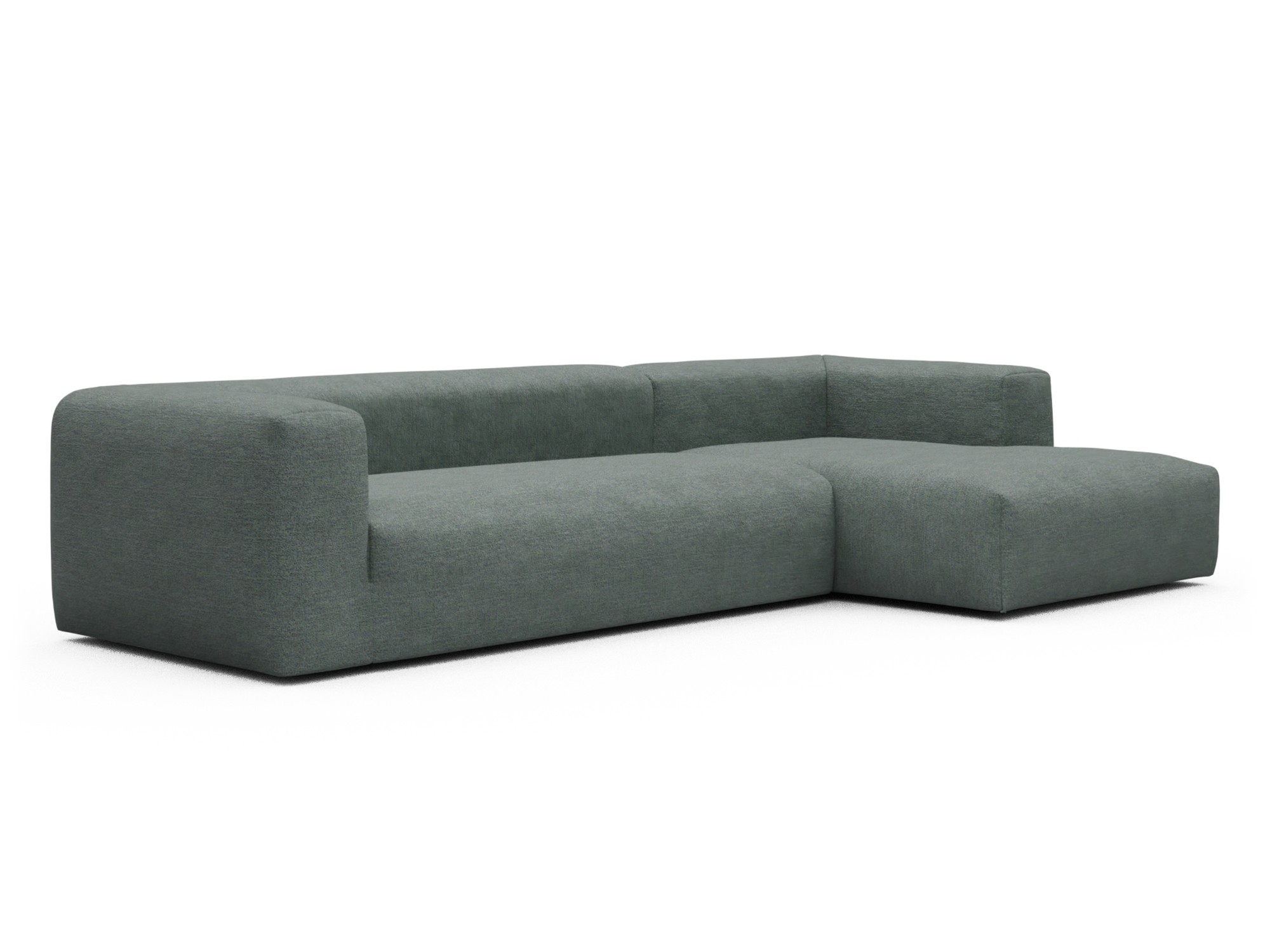Skandi Home Ecksofa Fred Chaiselongue rechts mit 2,5-Sitzer Carreno-Ice-Blue moebelfaktor