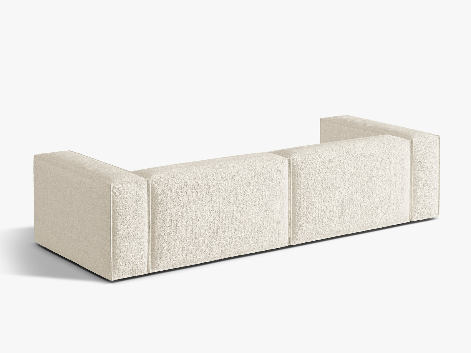 Micadoni Sofa Nuria 5-Sitzer Boucle Elfenbein