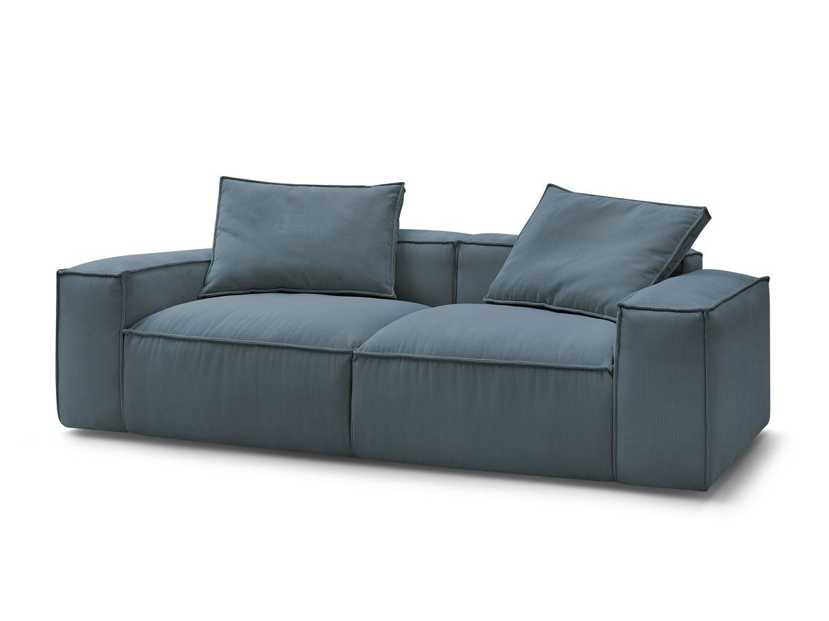 Bobochic Boheme Sofa 3-Sitzer Cordsamt Dunkelblau