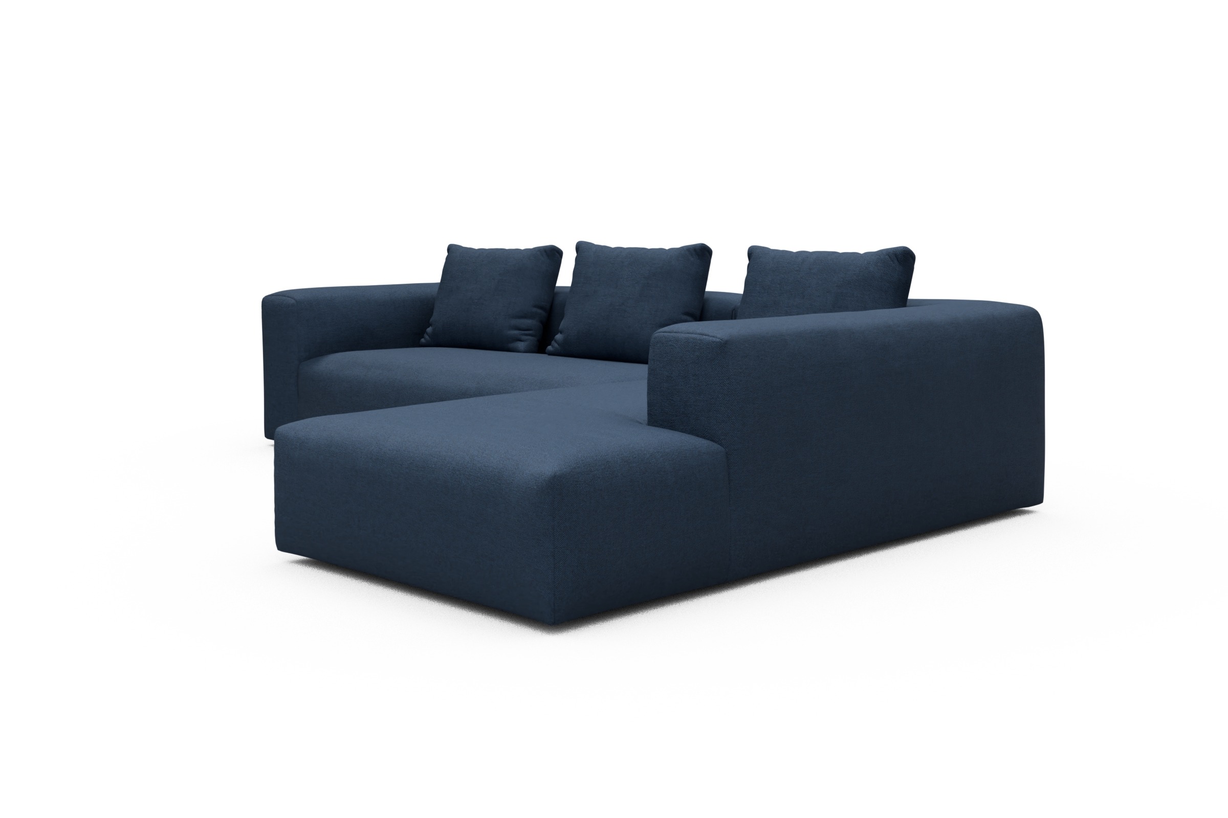 Ecksofa Fred Relax-Ecke rechts mit 2,5-Sitzer Weda-Blue