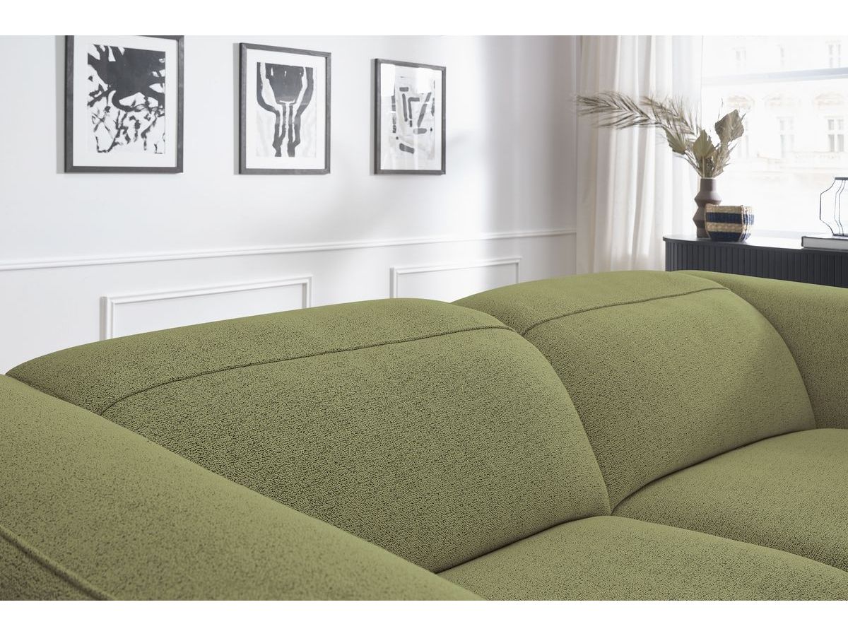 Bobochic William Sofa 3-Sitzer Melange-Stoff Grün