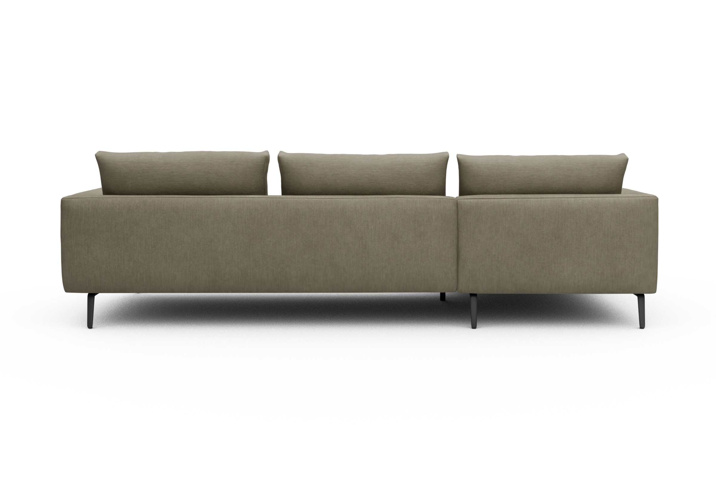 Ecksofa Karl Chaiselongue links mit 2,5-Sitzer Vivus-Dusty-Sand