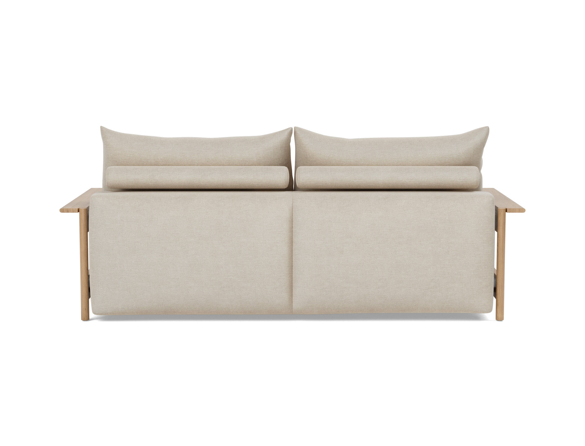 Schlafsofa Malloy Wood Flachgewebe Phobos 586-Latte