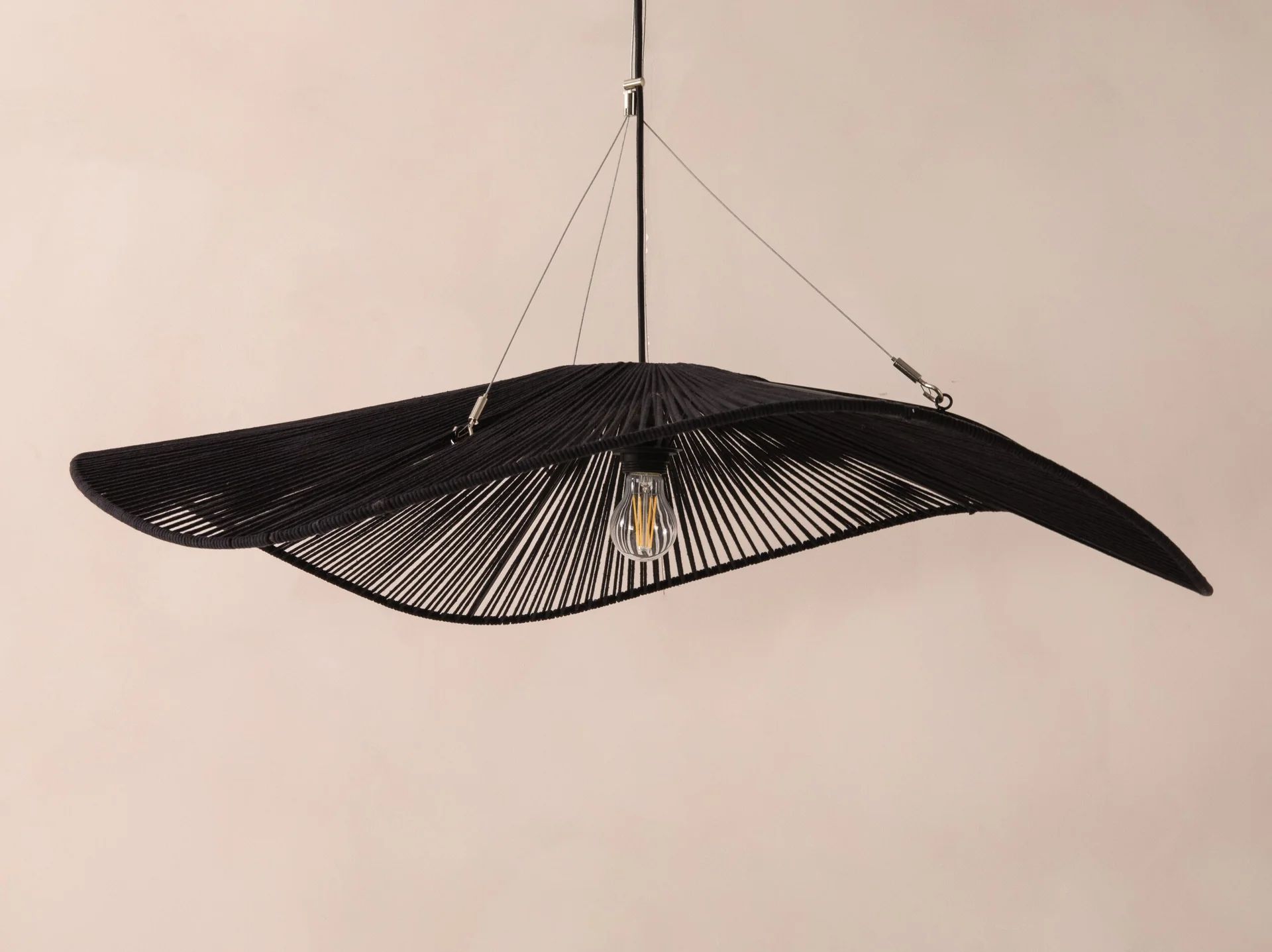 Micadoni Pendelleuchte Palmier Schwarz 100 cm