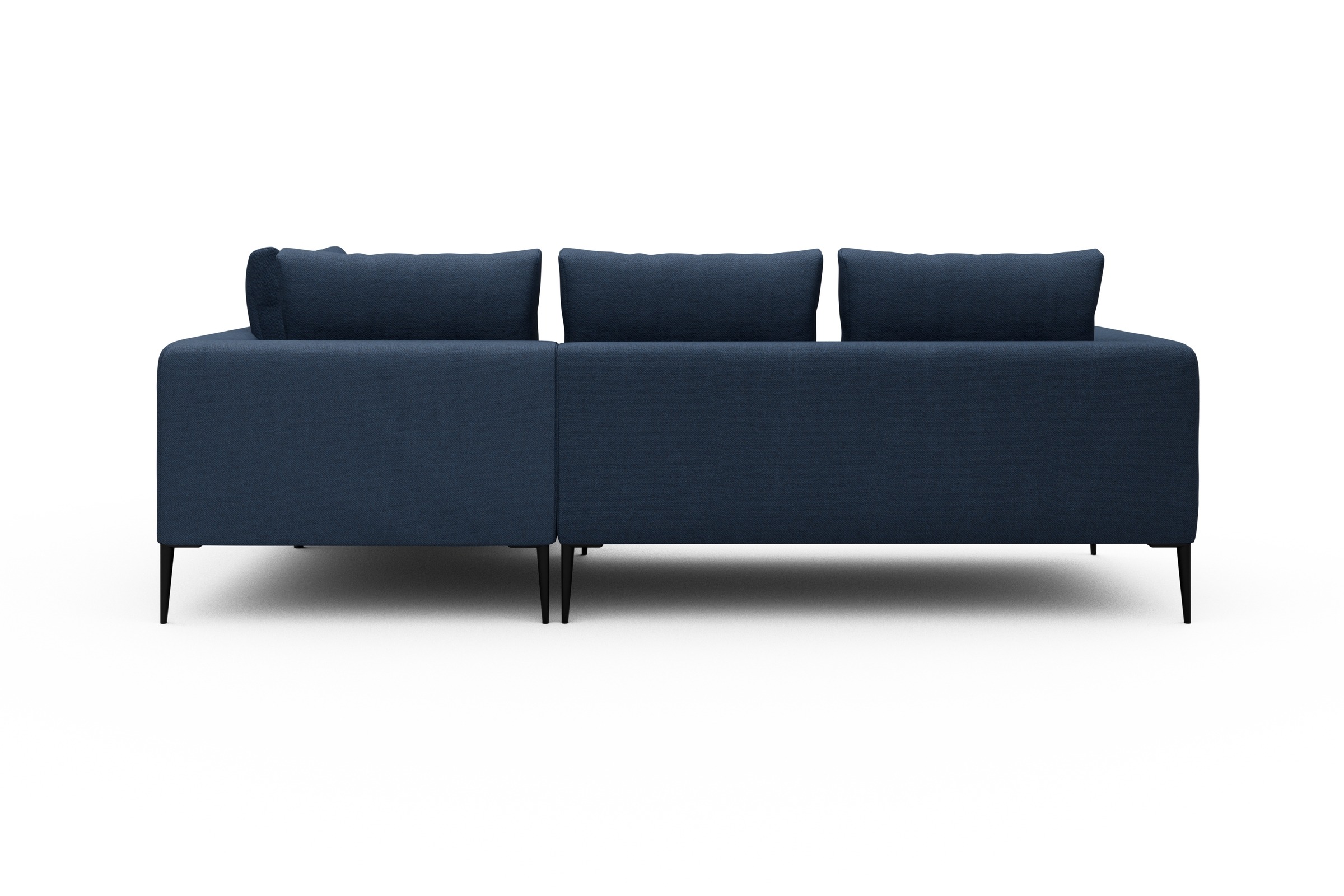 Ecksofa Paul Relax-Ecke rechts mit 2-Sitzer Weda-Blue
