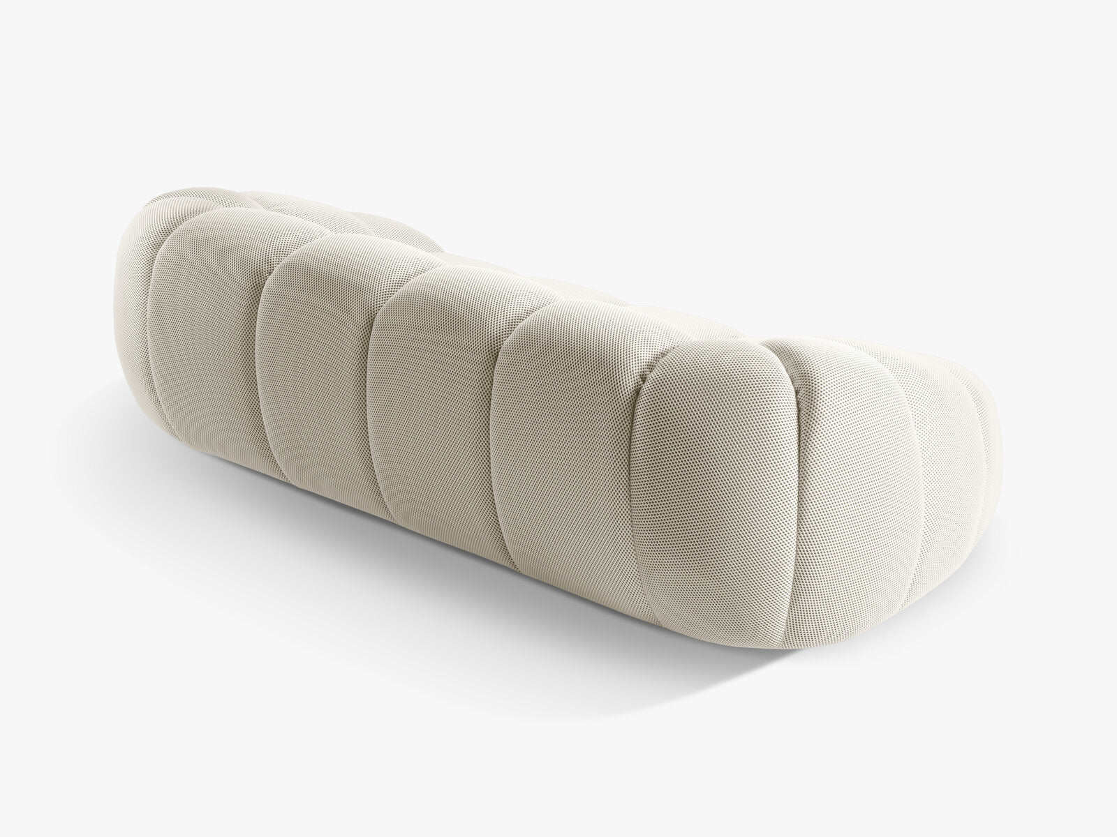Micadoni Sofa Diana 3-Sitzer 3D-Stoff Helles Beige