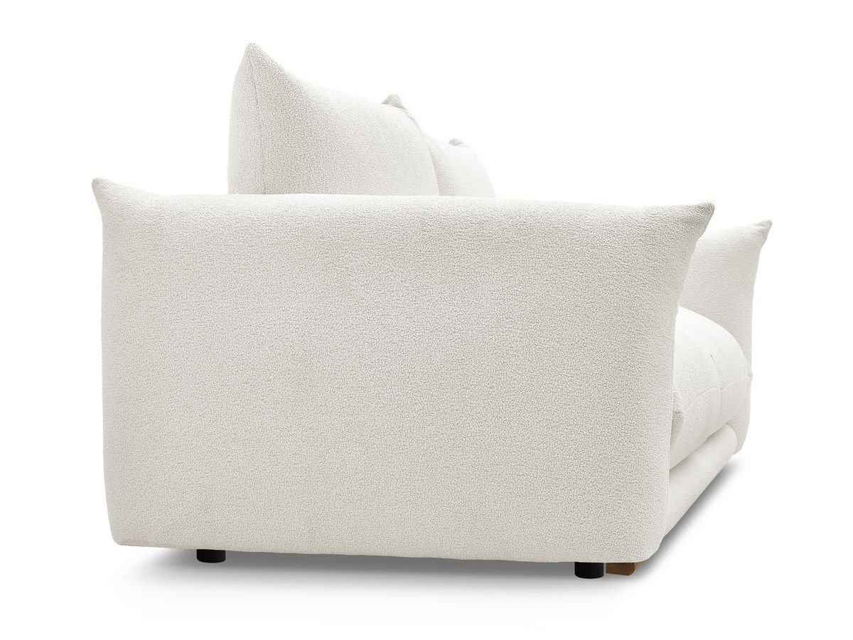 Bobochic Ernest Sofa 2-Sitzer Bouclé-Stoff Weiß